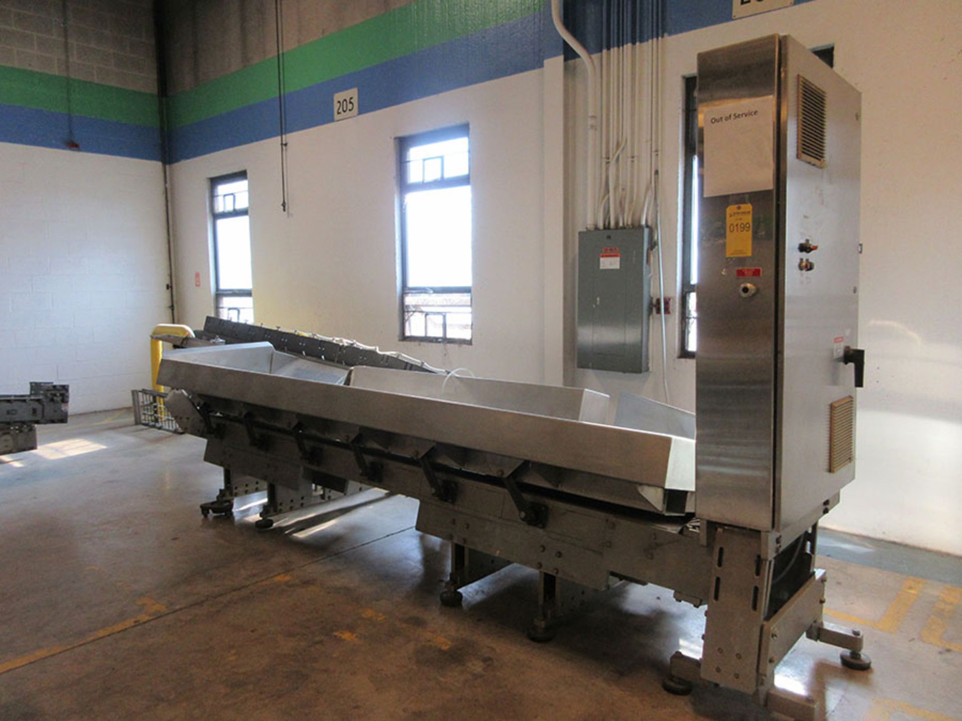 INTELLIFEED SS CONVEYOR APPROX. 18' OA WITH BULK HOPPER