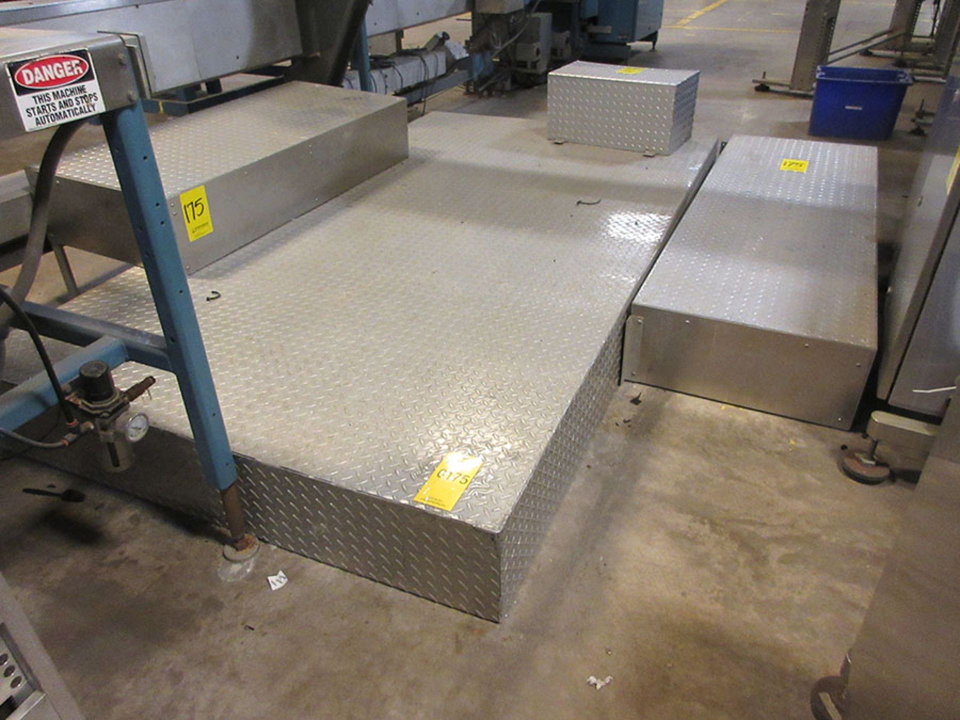 DIAMOND PLATE MACHINE STEPS; UP TO 5' X 9'