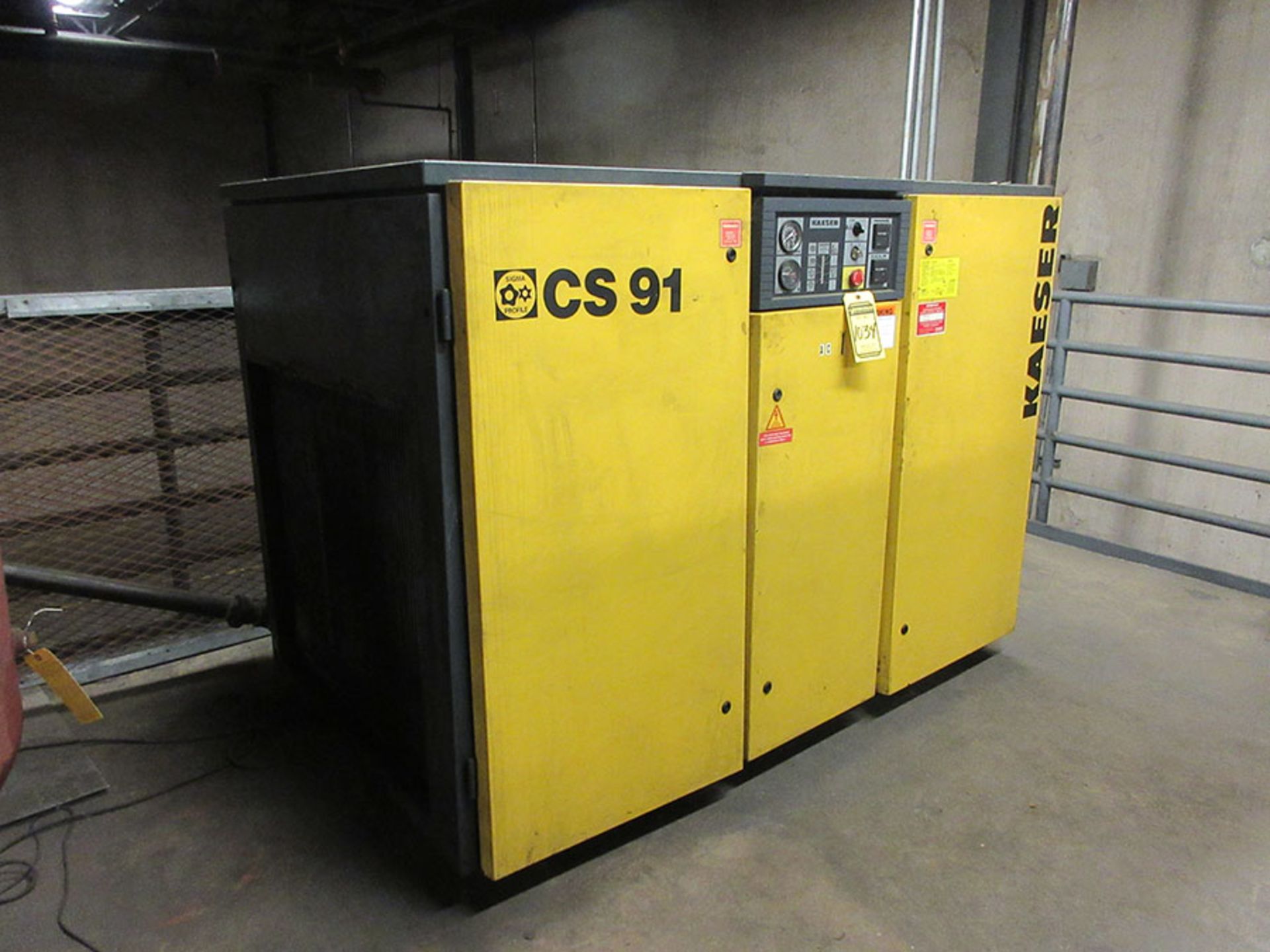 KAESER CS91 SIGMA PROFILE ROTARY SCREW AIR COMPRESSOR, 30,293 HOURS