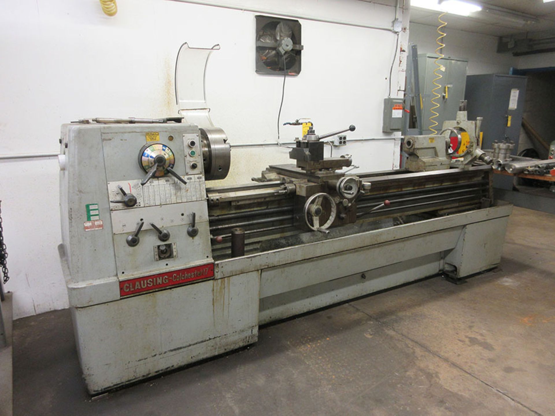 CAUSING COLCHESTER 17'' GAP BED ENGINE LATHE; 103'' BED, 8 1/2'' SWING OVER CENTER, 2 3/4'' BAR THRU