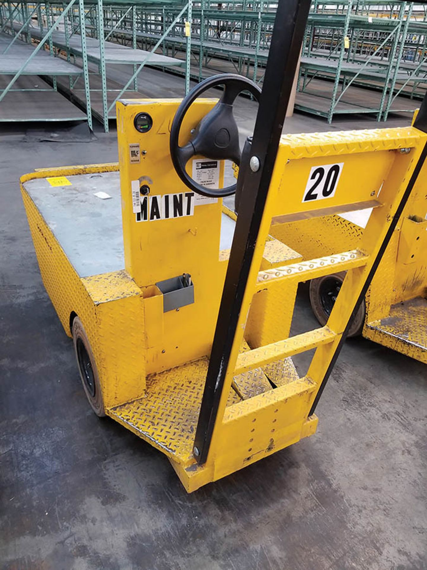 2011 WESLEY INT. PACK MULE ELECTRIC CARTS, MODEL SC-775- 6CA, STAND UP DRIVE, FORWARD REVERSE,