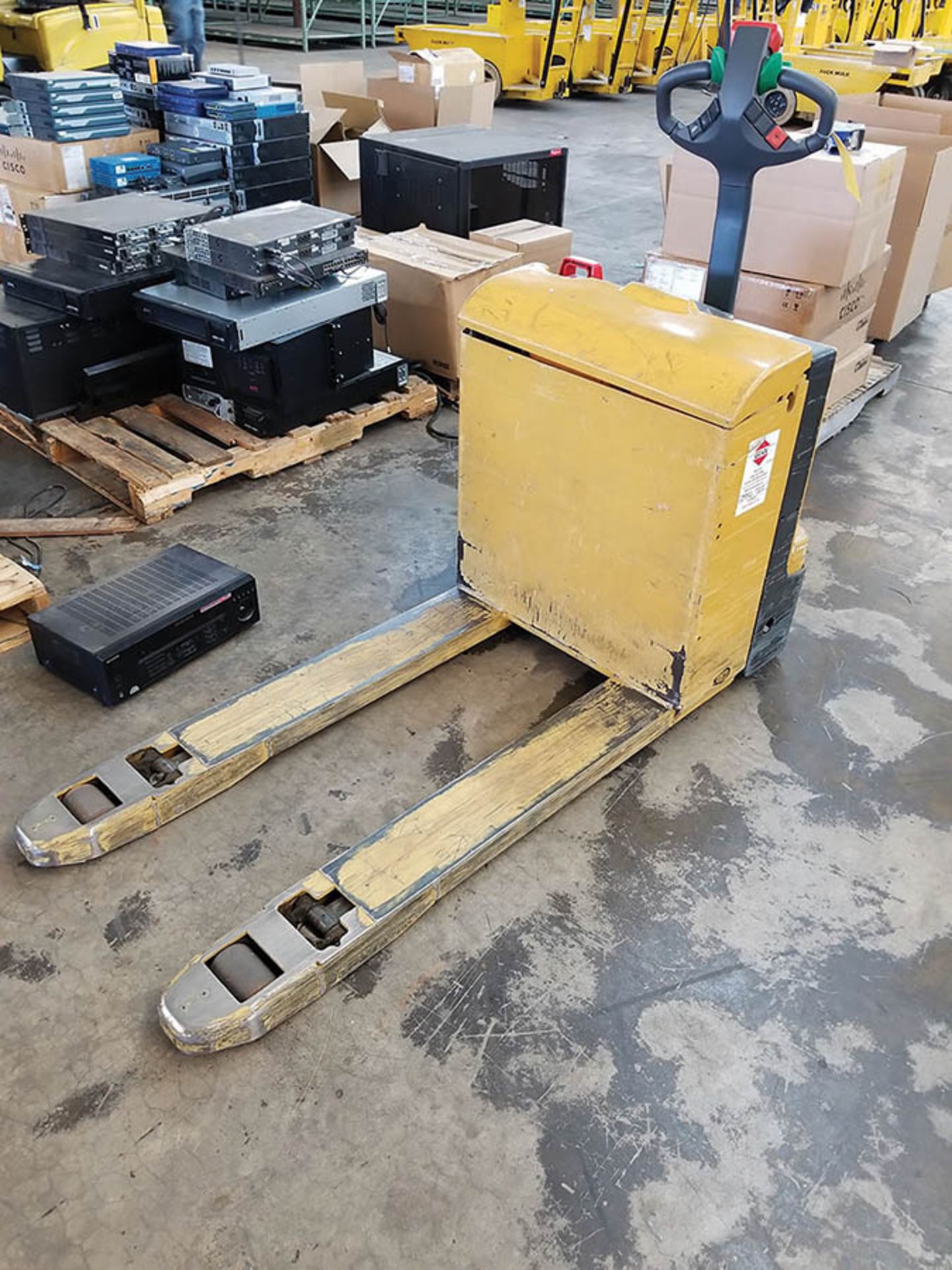 CATERPILLAR 4500 LB. WALK BEHIND ELECTRIC PALLET JACK, MODEL WP4500, 46" FORKS - Image 2 of 2