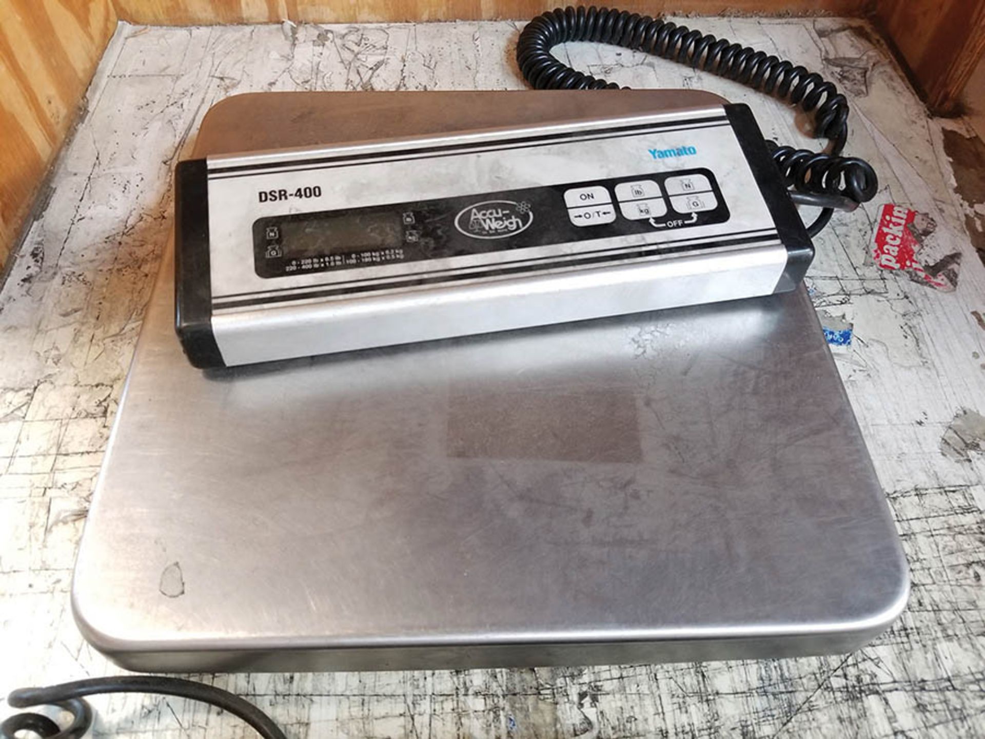 (2) YAMATO DSR-400 DIGITAL PLATFORM SCALES WITH PENDANT CONTROL,  DUAL WEIGHT CAP. - 0-220 LB. X .05 - Image 2 of 3