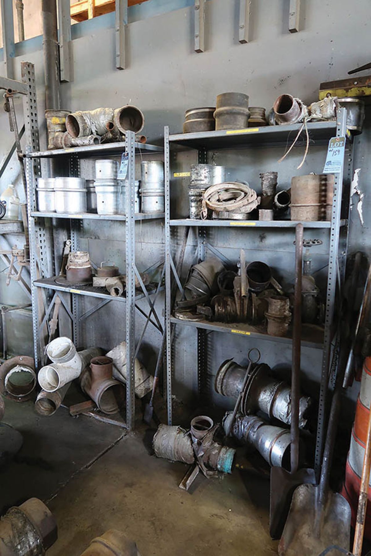 STEEL SHELVES WITH CONTENTS CAPS, PLUGS, REDUCERS, CAMLOCK FITTINGS - Image 2 of 2