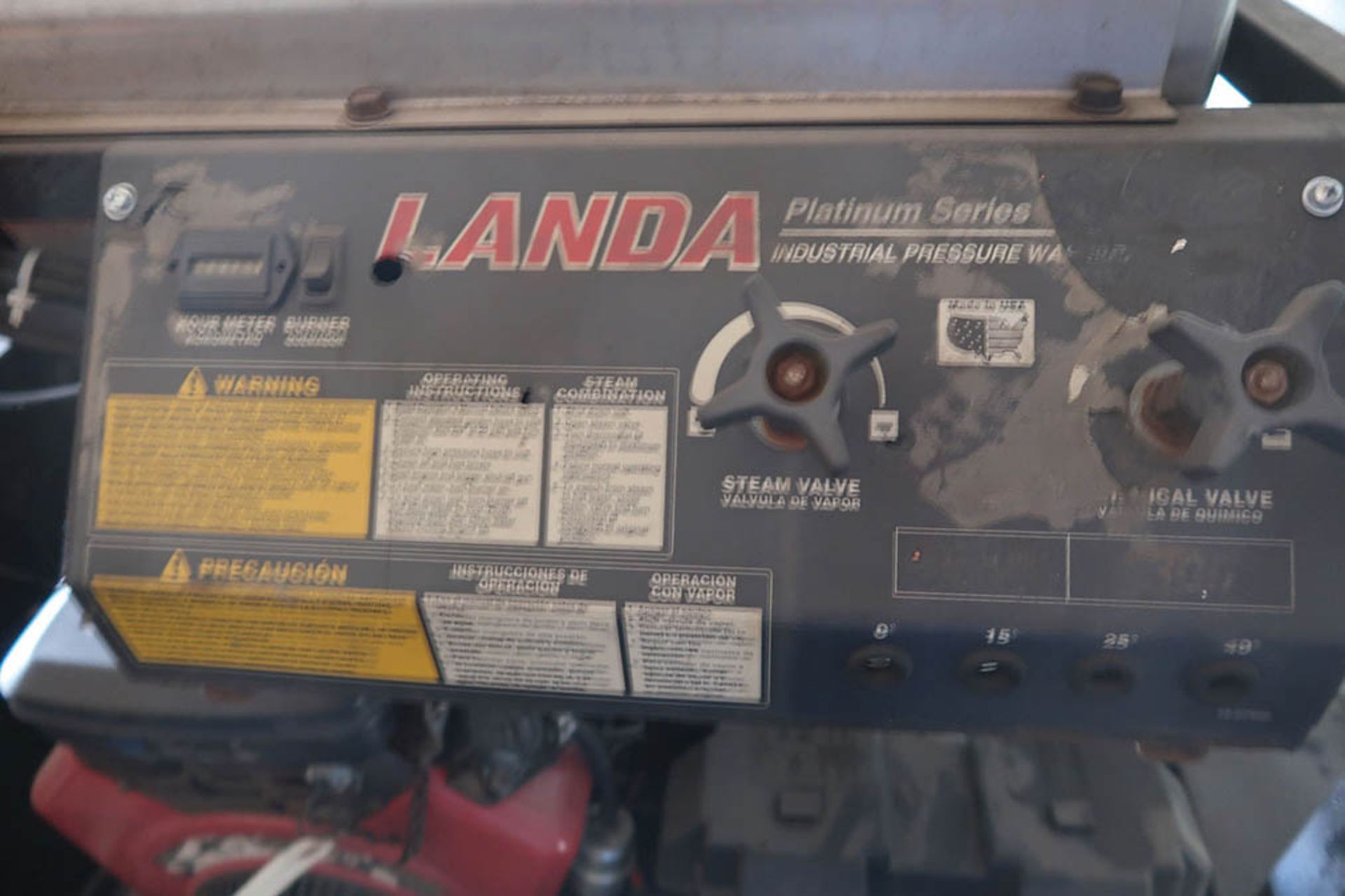 LANDA PLATINUM SERIES INDUSTRIAL PORTABLE POWER WASHER, 16 HP BUGGS AND STRATTON GAS ENGINE, - Image 4 of 5