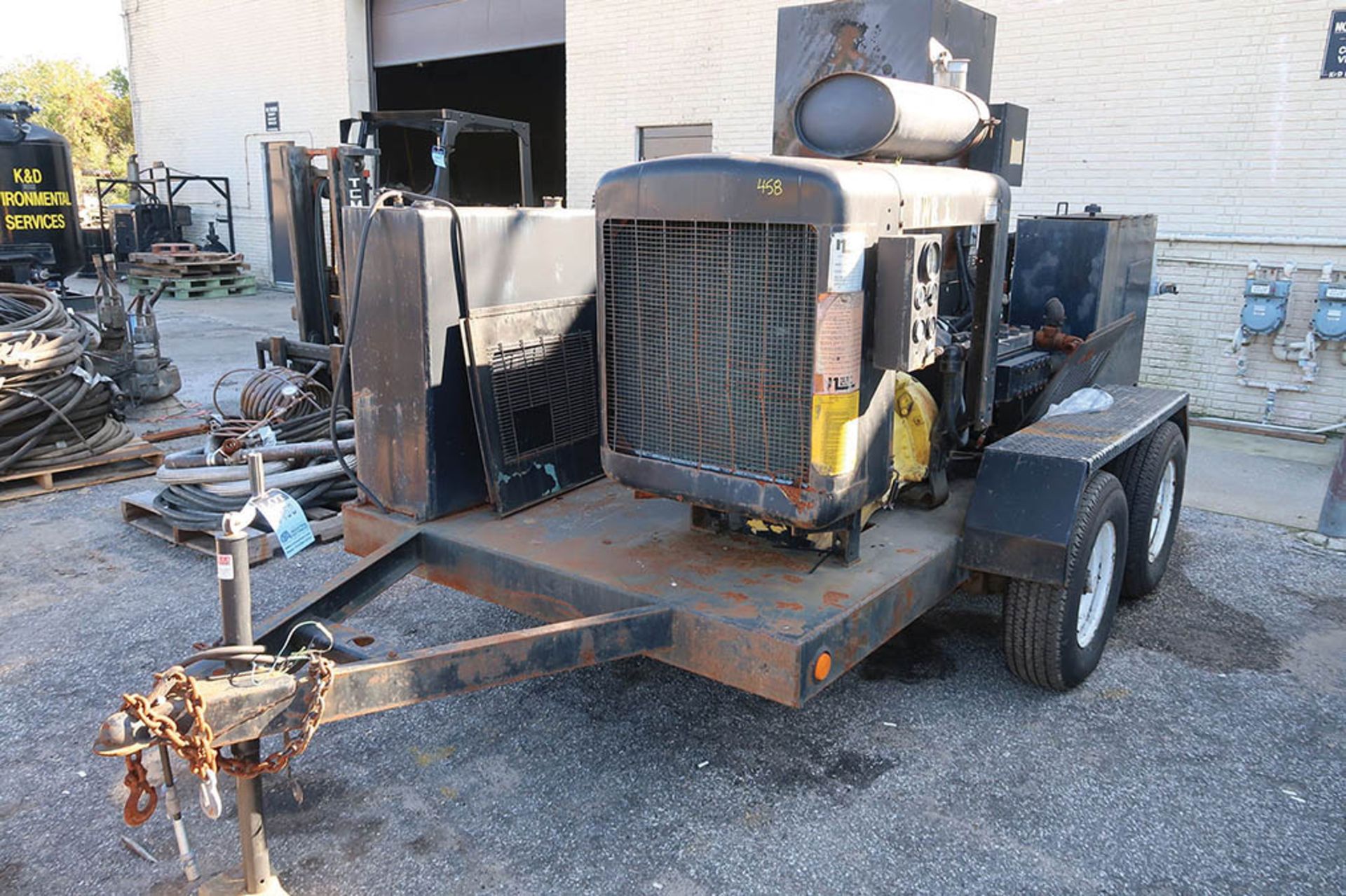 NLB MODEL 1012 DH-1 TRAILER MOUNTED DIESEL POWERED WATER BLASTER; S/N 983021, 10,000 PSI, DETROIT