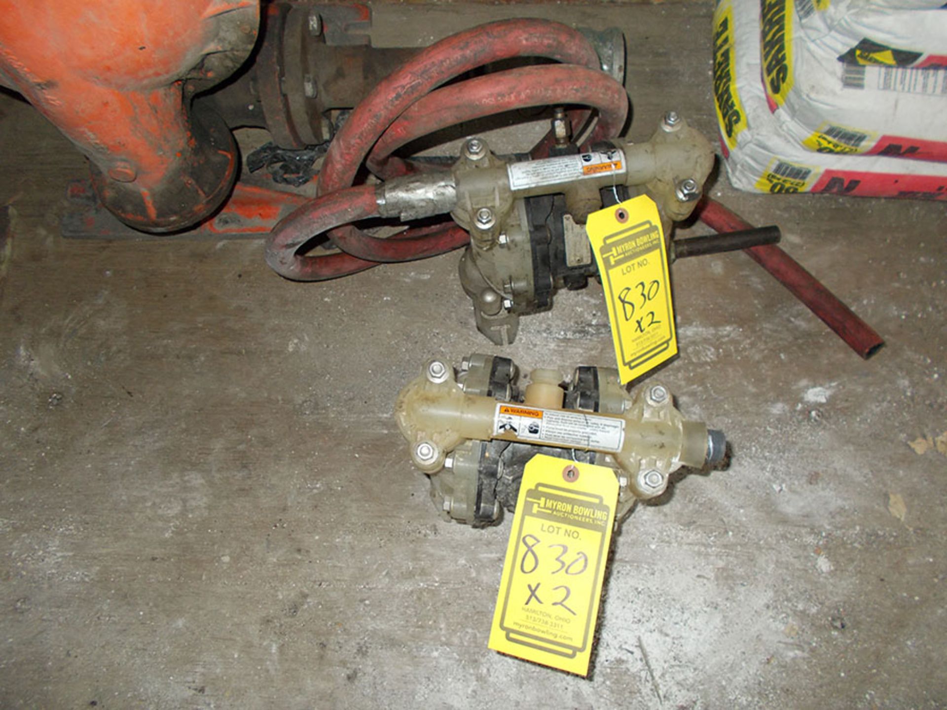 (2) GRACO HUSKY AIR OPERATED DOUBLE DIAPHRAGM PUMPS, MODEL K02D ***LOCATED IN MANSFIELD, OH***