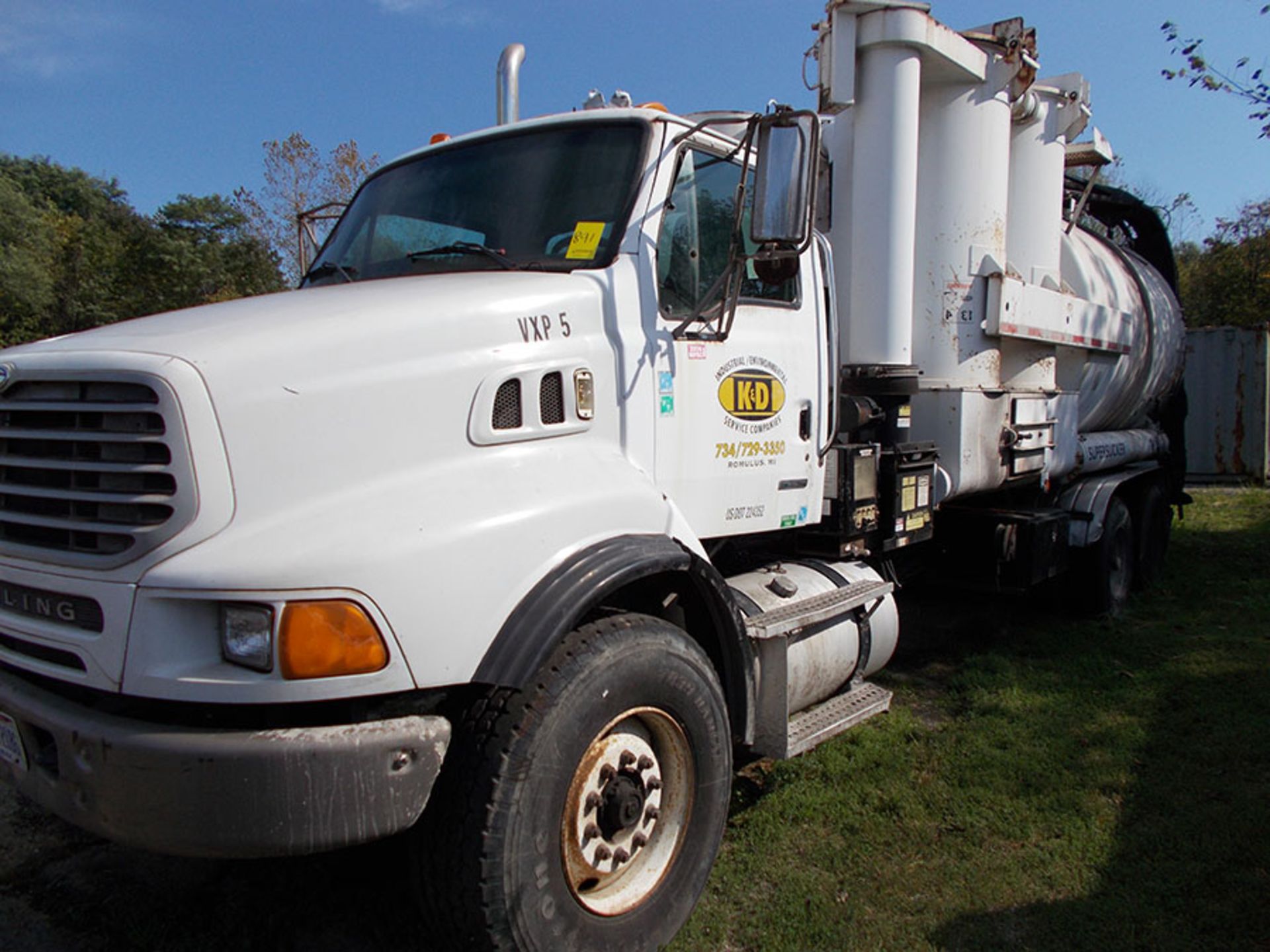 2005 STERLING VACUUM TRUCK; 67,584 MILES, VIN 2FZHAZDEXSAV85028, CAT C13 DIESEL 10SP EATON