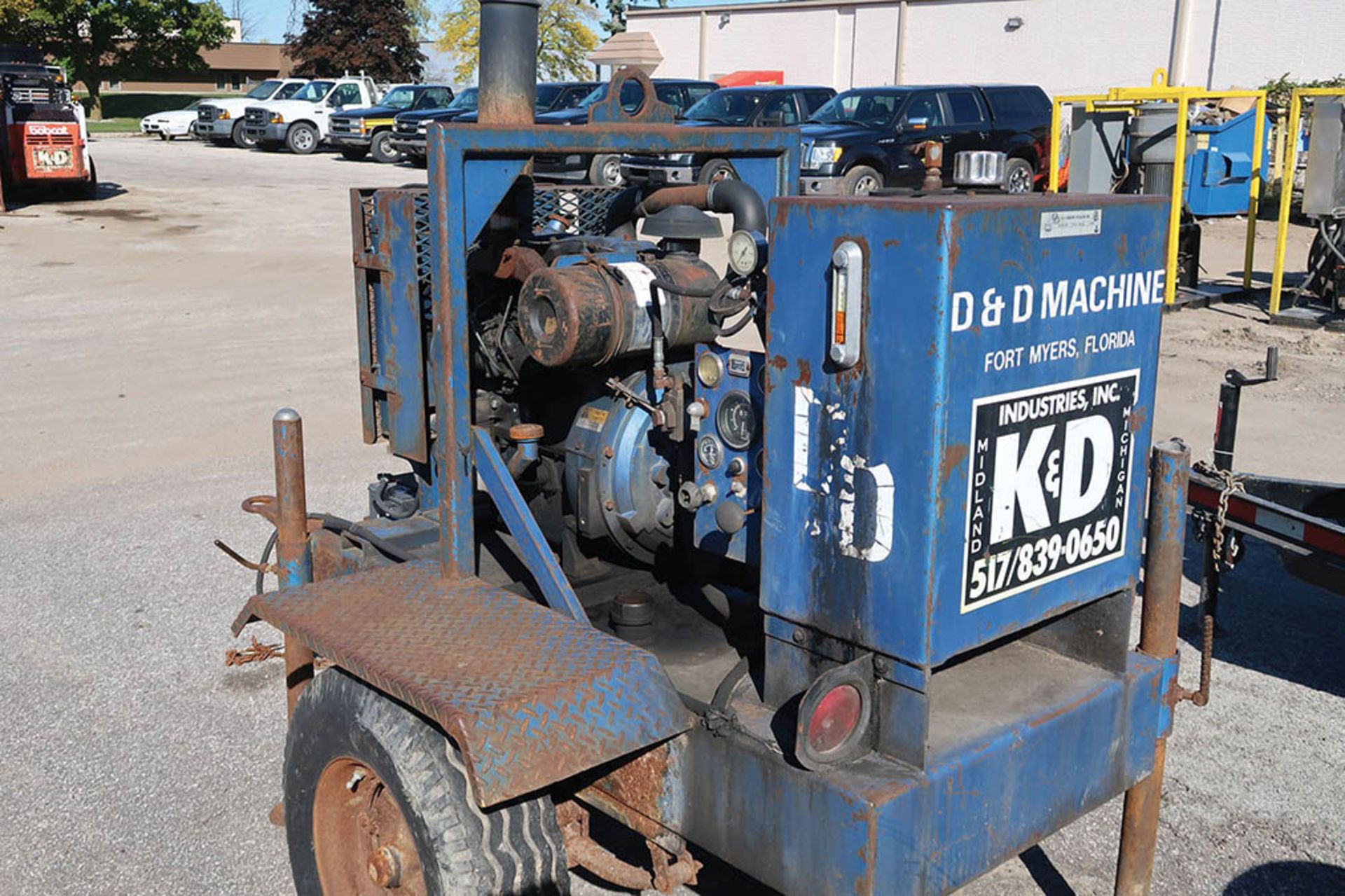 D&D TRAILER MOUNTED DIESEL POWERED HYDRAULIC UNIT; S/N N/A, 1,710 HOURS SHOWING, UNIT HYD002 *** - Image 3 of 6