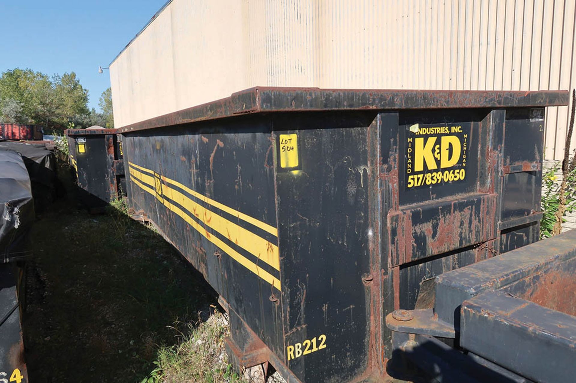 35 CU. YARD ROLL-OFF CONTAINER, RB212 ***LOCATED IN MIDLAND, MICHIGAN**