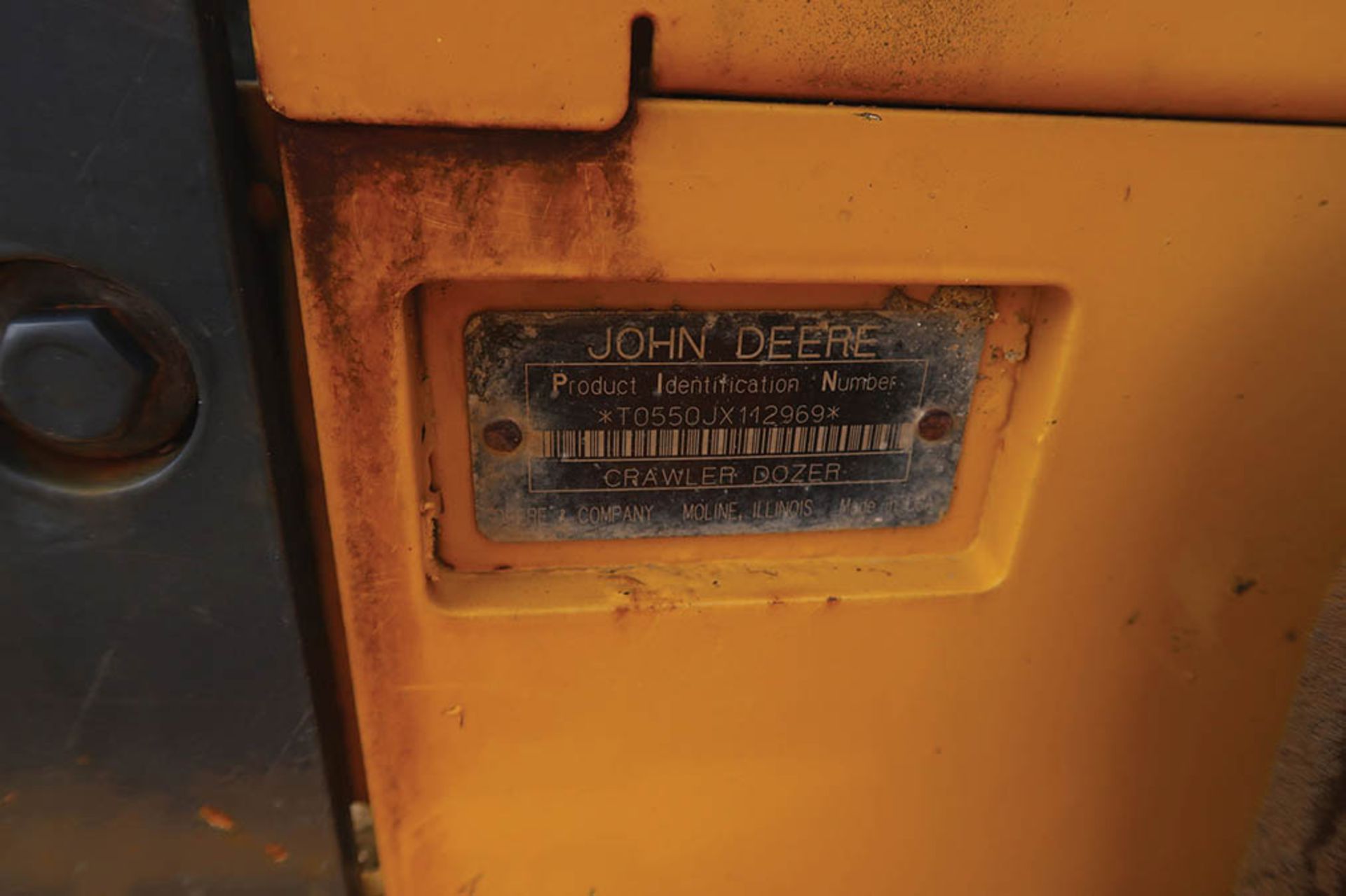 JOHN DEERE MODEL 550J CRAWLER DOZER; S/N T0550JX112969, 24'' WIDE TRAC, 6-WAY 115'' BLADE, 4,112 - Bild 9 aus 9