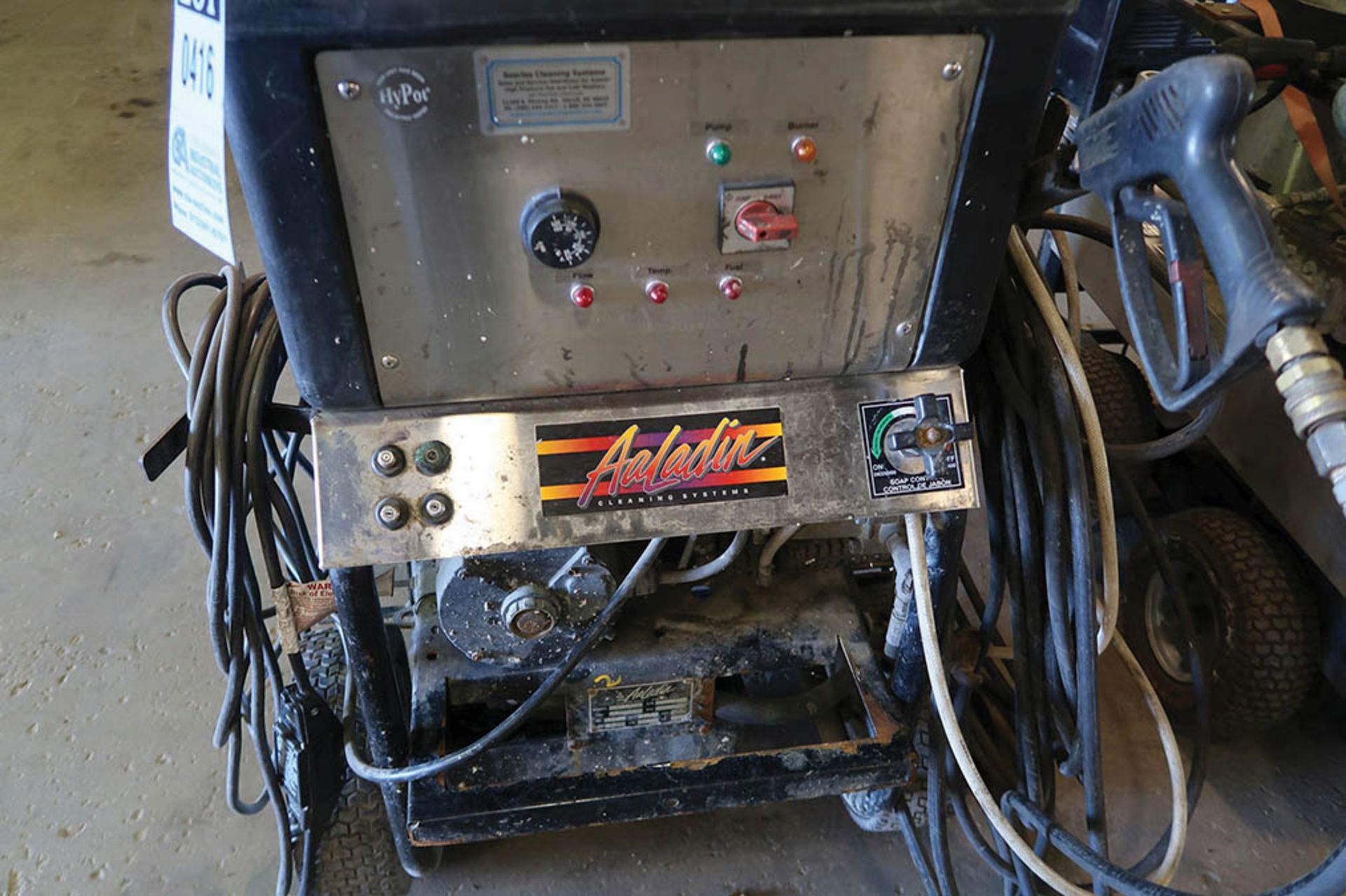 AALADIN MODEL 14-416SS DIESEL POWERED HOT WATER POWER WASH, 1,600 PSI ***LOCATED IN MIDLAND, - Image 2 of 3