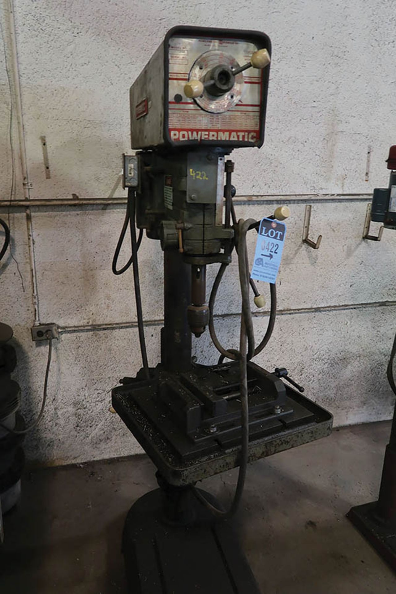 MISC. SHOP EQUIPMENT INCLUDING (2) DRILL PRESSES, DE GRINDER, 15-TON H-FRAME HYDRAULIC PRESS, 6'' - Image 2 of 8