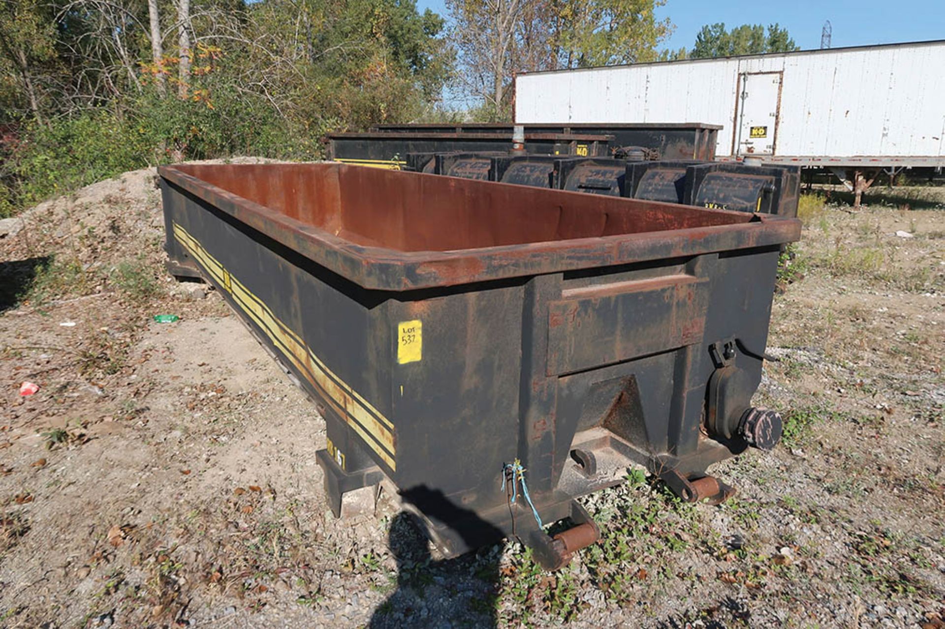 30 CU. YARD ROLL-OFF CONTAINER WITH HOLES ON SIDE WALL, RB167 ***LOCATED IN MIDLAND, MICHIGAN**