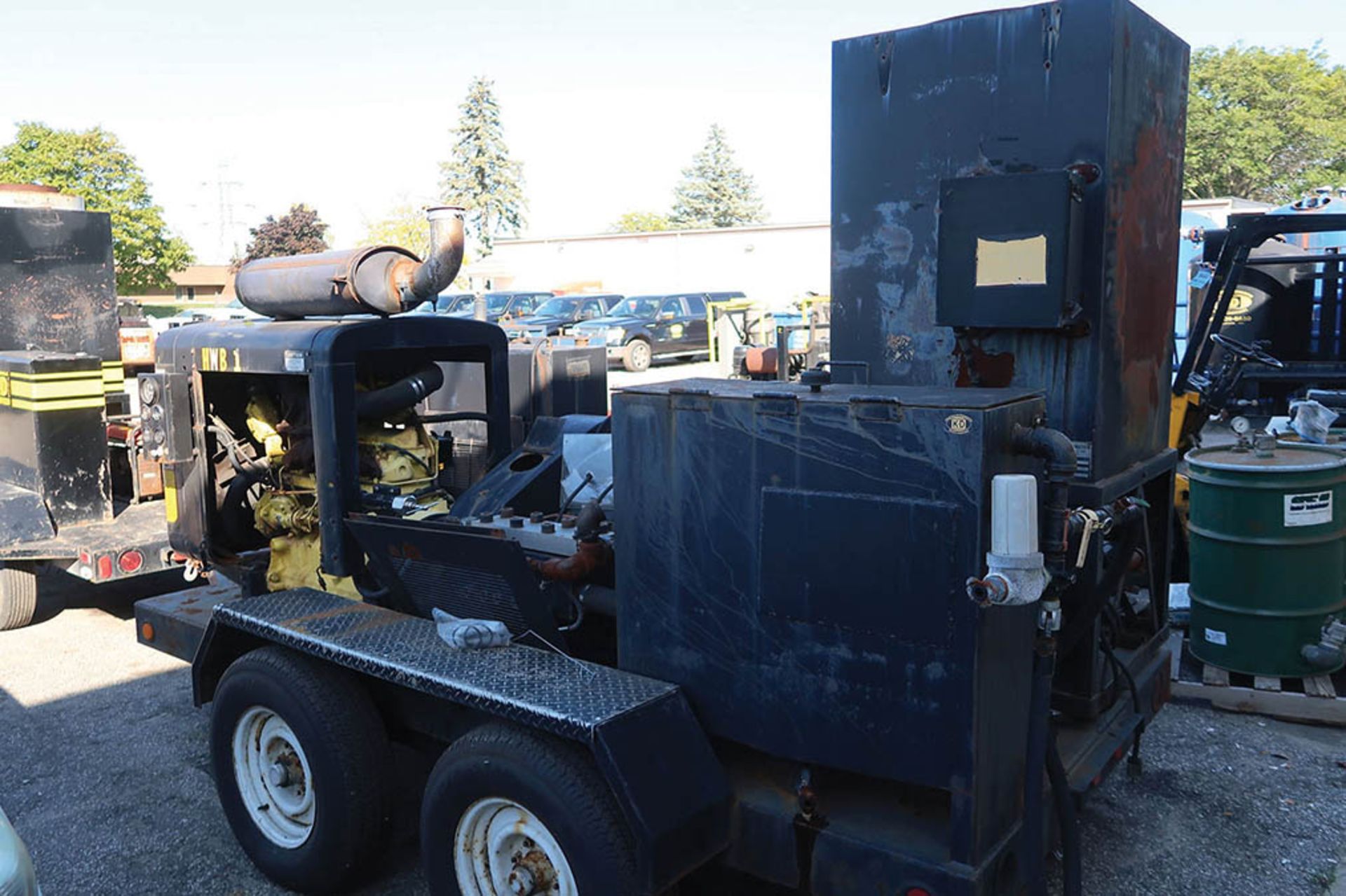 NLB MODEL 1012 DH-1 TRAILER MOUNTED DIESEL POWERED WATER BLASTER; S/N 983021, 10,000 PSI, DETROIT - Image 4 of 9