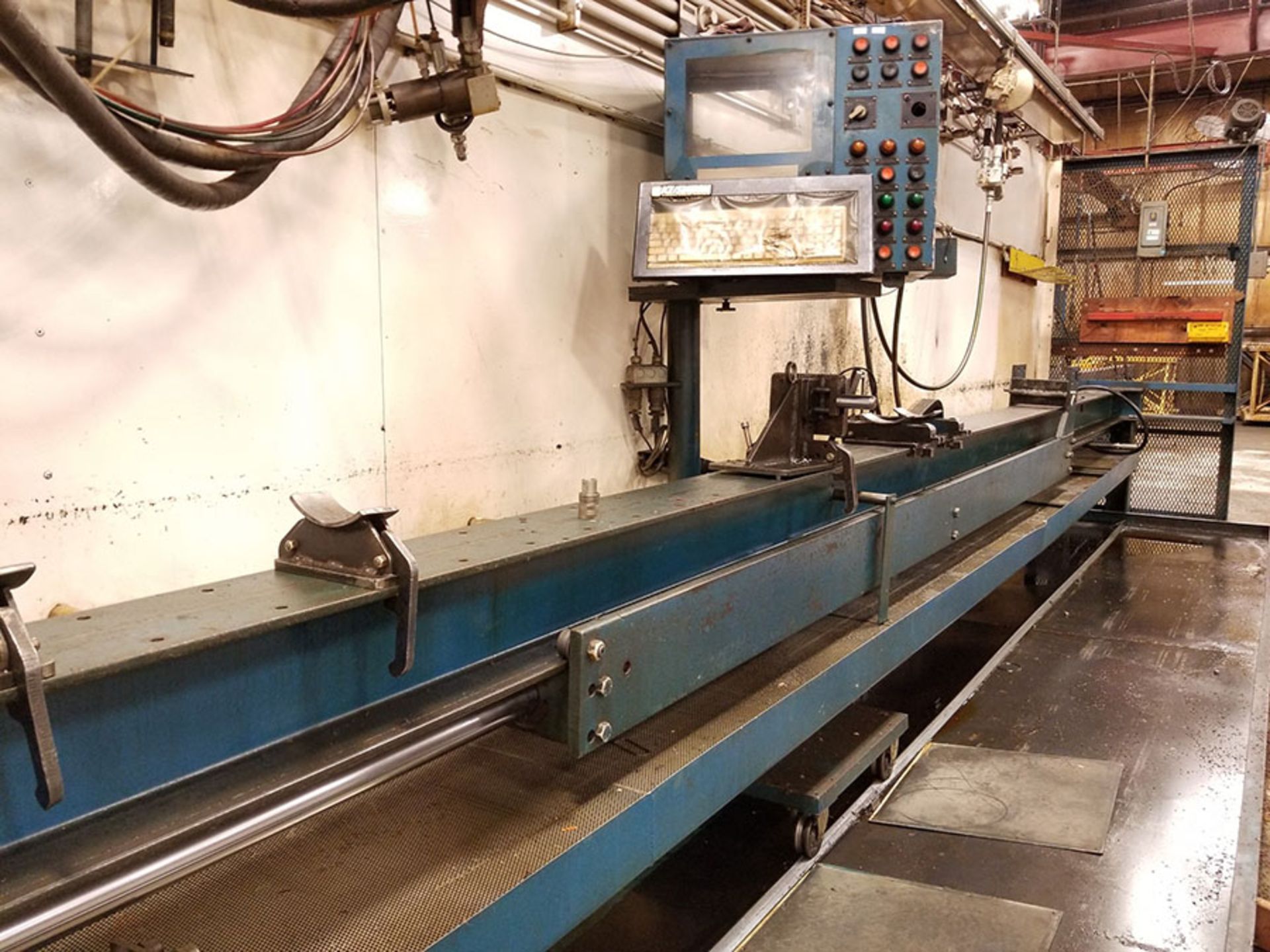 DUAL HORIZONTAL HYDRAULIC CYLINDER TEST PRESS, CYLINDER RESTS, MULTI-STATION HYDRAULICS, 25' ( - Image 12 of 13