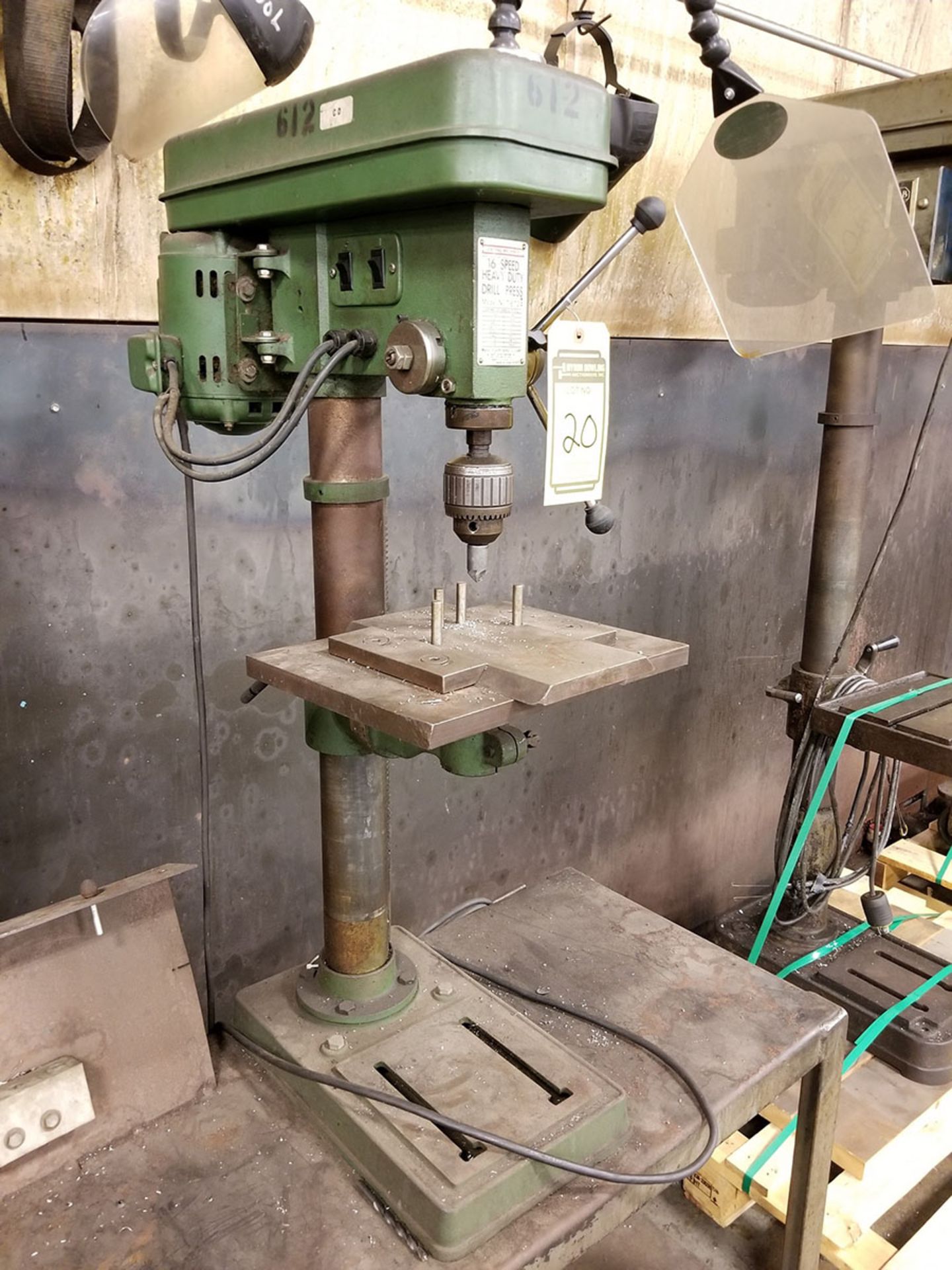 CENTRAL 16-SPEED BENCH TOP VERTICAL DRILL PRESS,  MODEL T-6724, 195-3630 SPINDLE SPEEDS,  13’‘ X 9 - Image 3 of 4