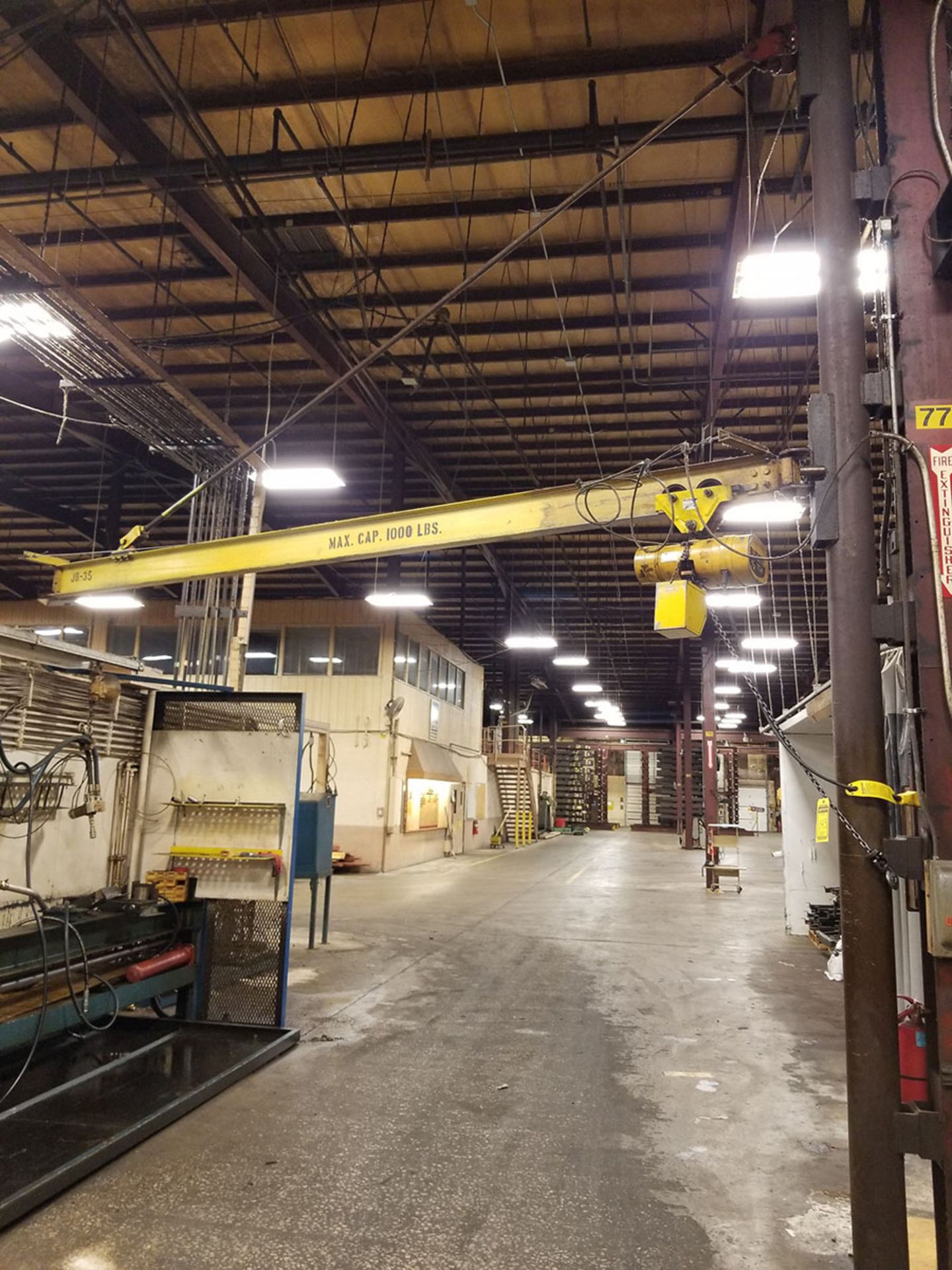 1/2 TON COLUMN MOUNTED JIB CRANE WITH BUDGIT 1/2 TON ELECTRIC CHAIN HOIST WITH PENDANT CONTROL - Image 8 of 8