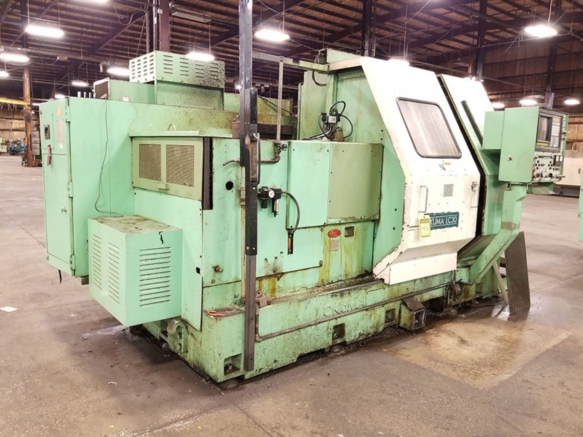 OKUMA LC30-2ST HORIZONTAL CNC LATHE, S/N 6004-1176, 12’‘ 3-JAW CHUCK, 12 & 8-TOOL POSITION - Image 2 of 16