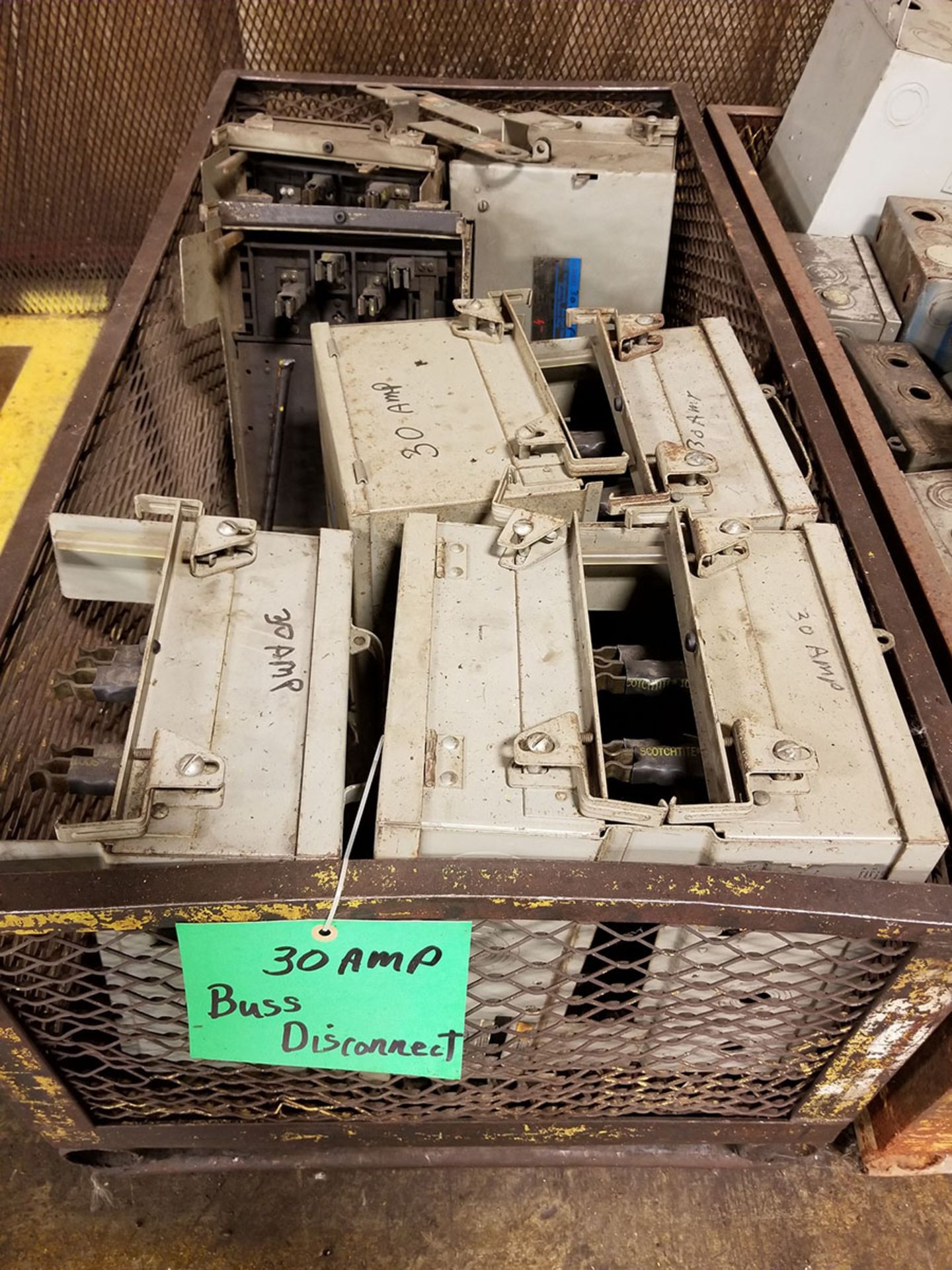 LOT OF ASSORTED ELECTRICAL BOXES AND BUCKETS AND PALLET OF FUSES - Image 11 of 13