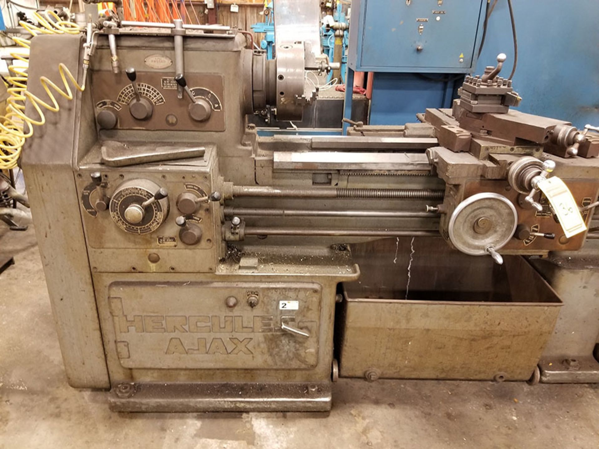 MAZAK 18 HERCULES AJAX HORIZONTAL LATHE, 102’‘ BED, TAILSTOCK, CROSS SLIDE, TOOL POST, 10’‘ 3-JAW - Image 5 of 8