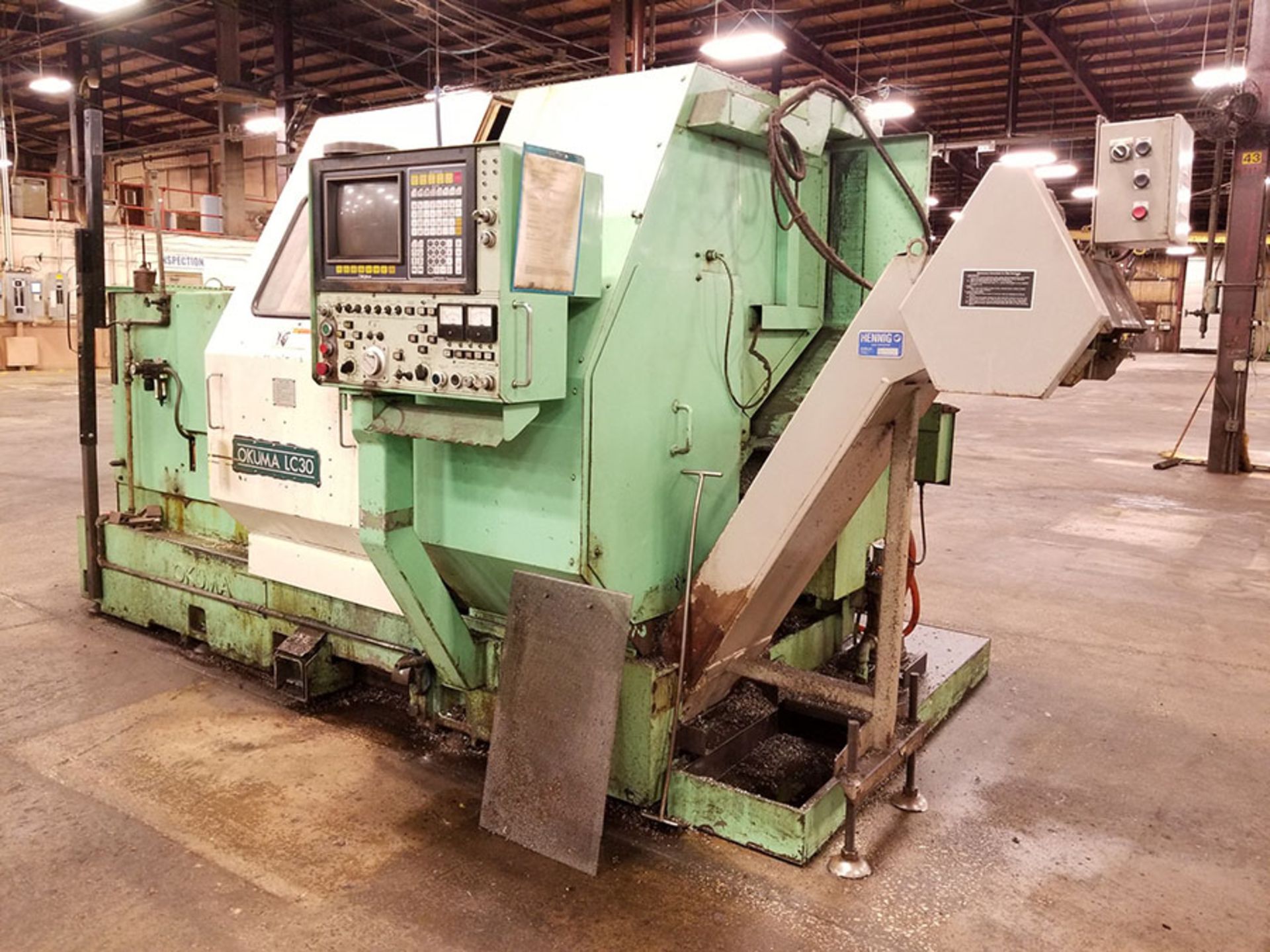 OKUMA LC30-2ST HORIZONTAL CNC LATHE, S/N 6004-1176, 12’‘ 3-JAW CHUCK, 12 & 8-TOOL POSITION - Image 3 of 16