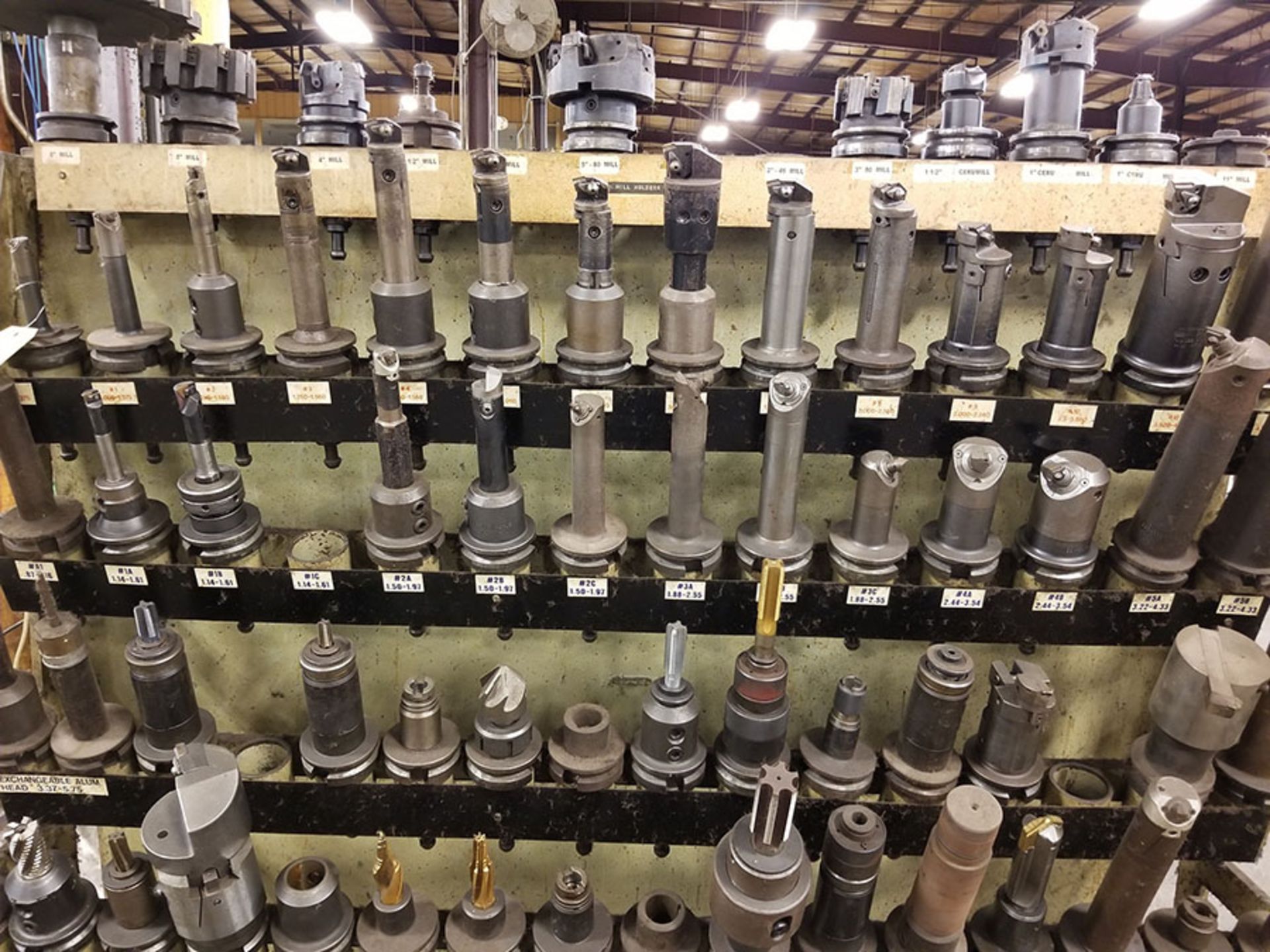 A-FRAME ROLLING RACK OF TAPER TOOLING & COLLETS - CAT 50 V FLANGE HOLDERS WITH TOOLING (14X6) + (10) - Image 3 of 12