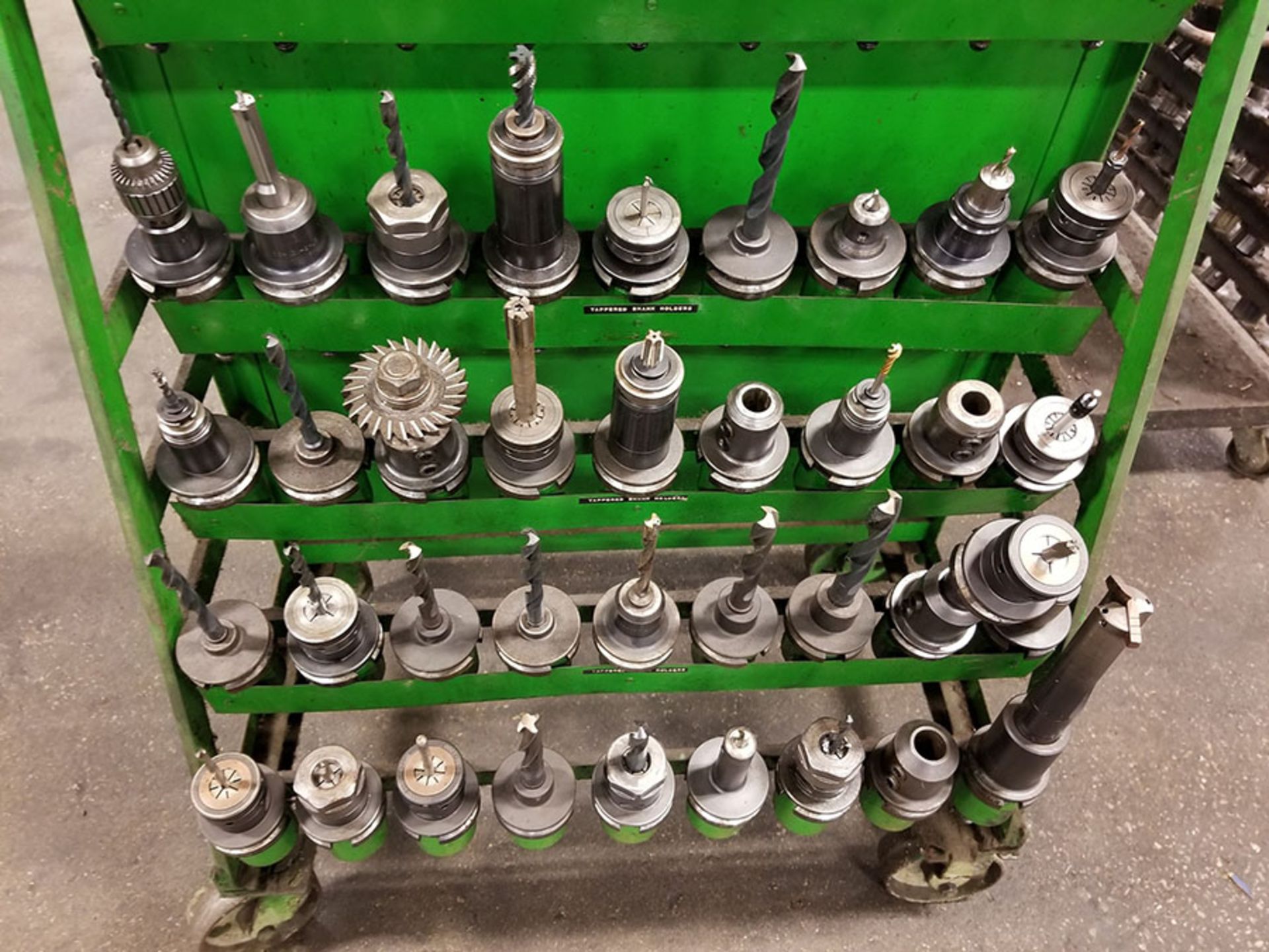 A-FRAME ROLLING RACK OF TAPER TOOLING - TAPERED AHANK, SPOT DEILL & COLLET TOOL HOLDERS, V-FLANGE - Image 4 of 8