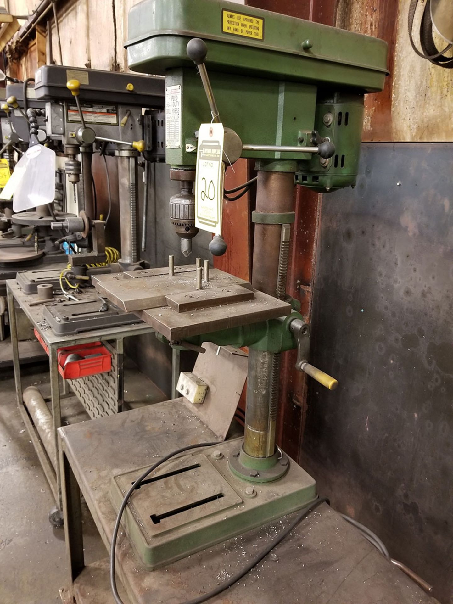 CENTRAL 16-SPEED BENCH TOP VERTICAL DRILL PRESS,  MODEL T-6724, 195-3630 SPINDLE SPEEDS,  13’‘ X 9 - Image 4 of 4