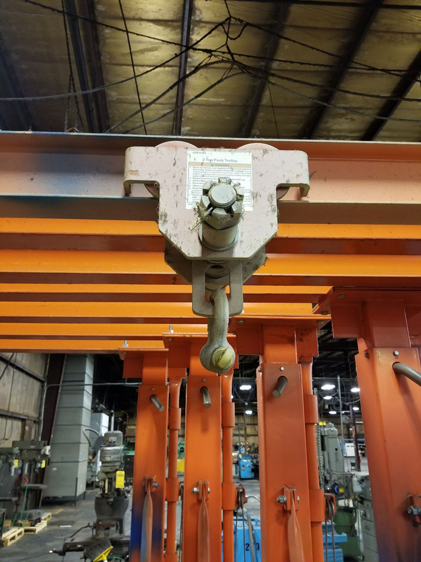 2,000 LB. ROLLING GANTRY CRANE, 99 1/2’‘ MINIMUM HEIGHT, 148’‘ MAX HEIGHT, 94’‘ OPENING WITH 2-TON - Image 3 of 3