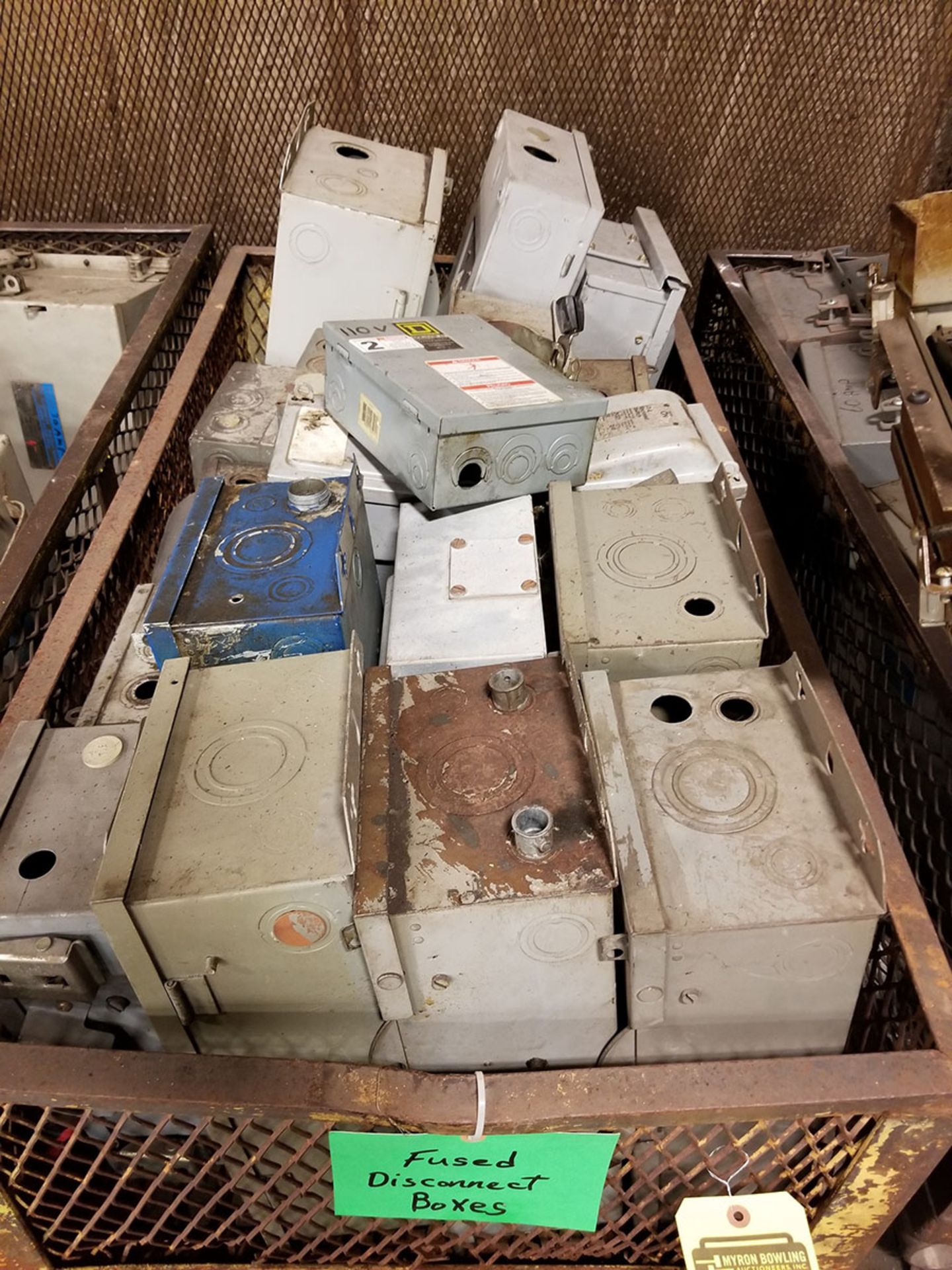 LOT OF ASSORTED ELECTRICAL BOXES AND BUCKETS AND PALLET OF FUSES - Image 10 of 13