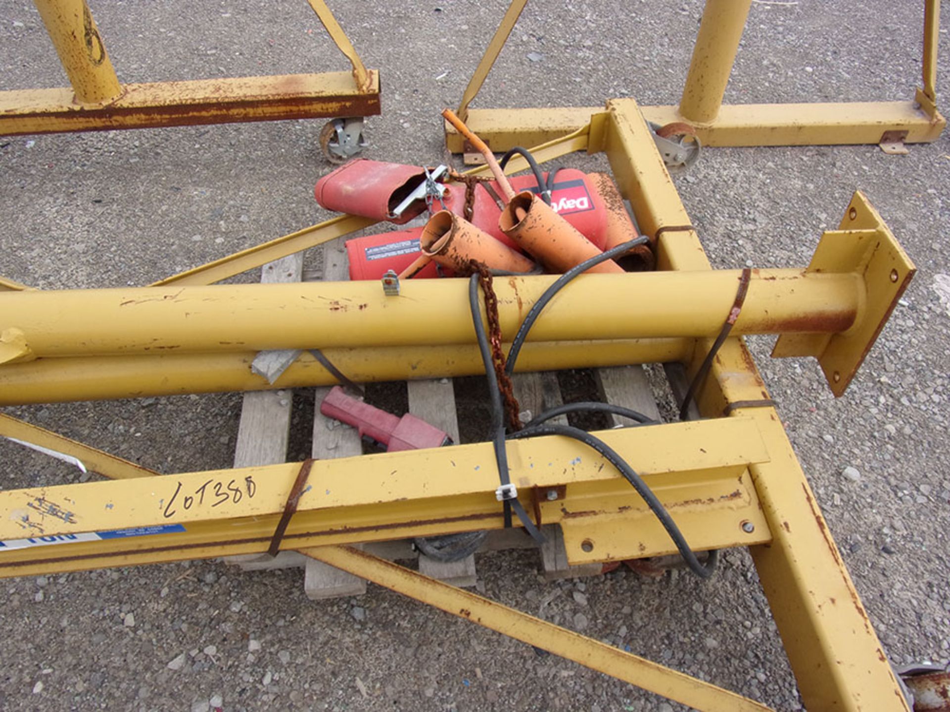 ROLLING A-FRAME WITH DAYTON 1-TON PENDANT CONTROL ON SKID