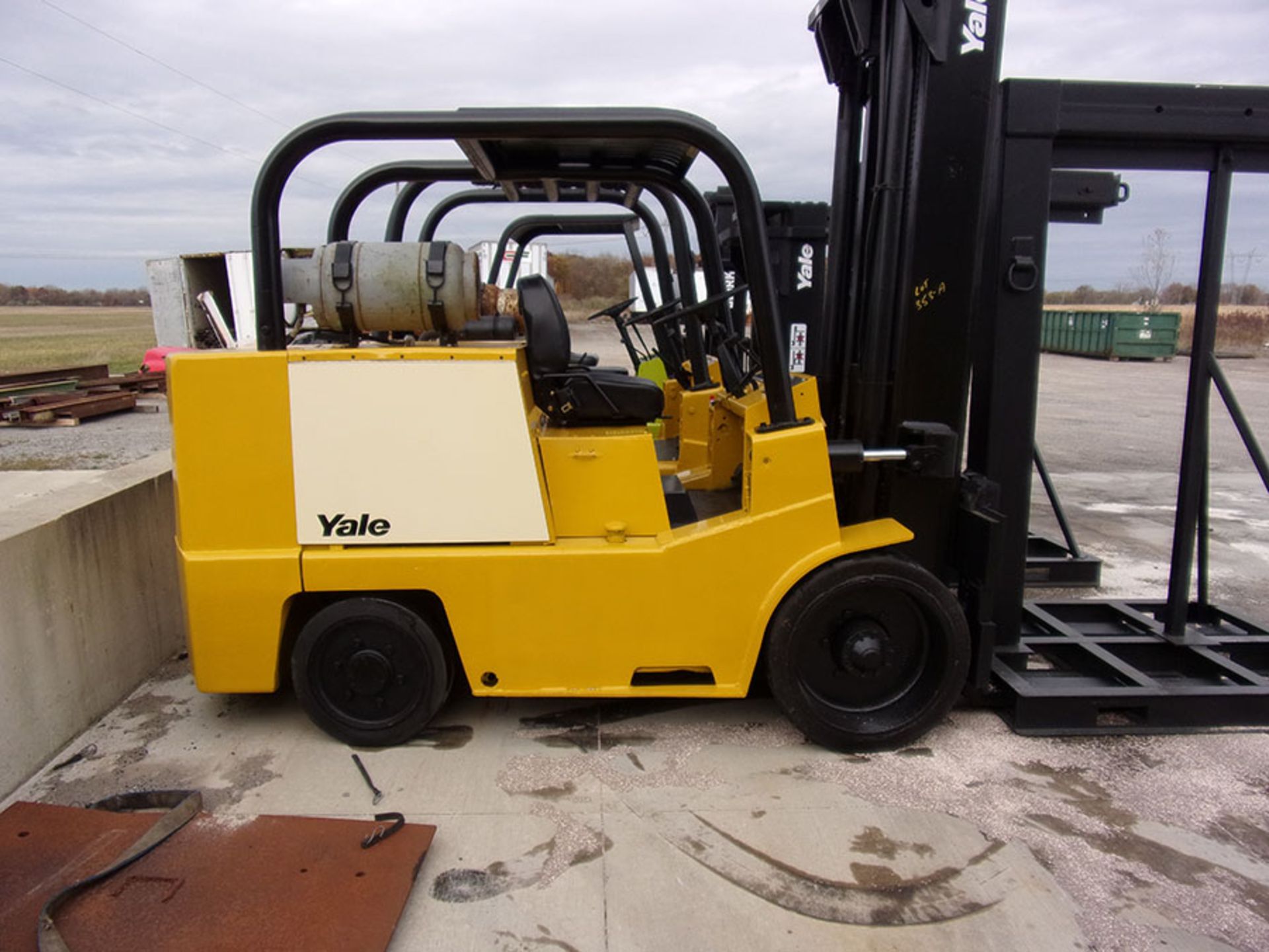 YALE 12,000 LB. CAPACITY FORKLIFT, 2-STAGE MAST, 6'' FORKS