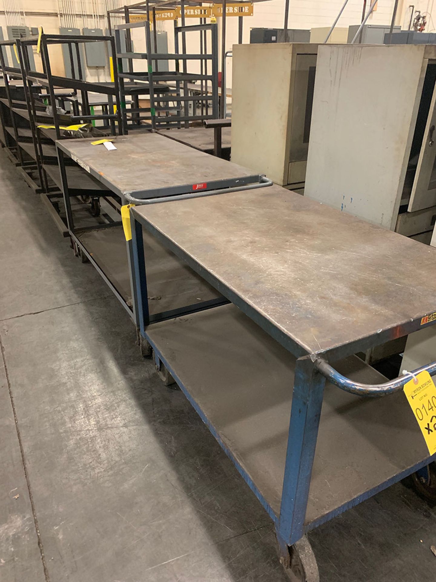 (2) SHOP CARTS; 30'' X 48'' & 30'' X 60''