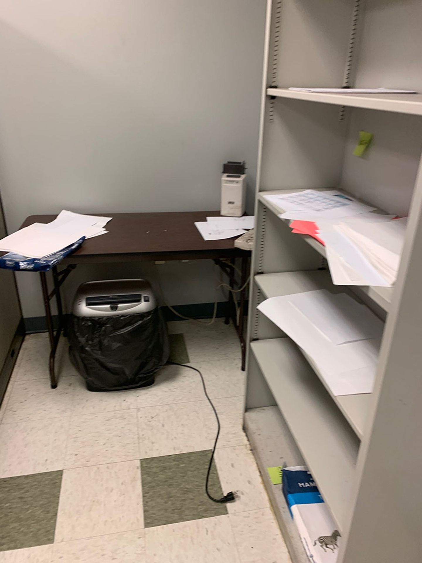 CONTENTS OF ROOM; FILE CABINETS, CHAIRS, AND WALL DIVIDERS