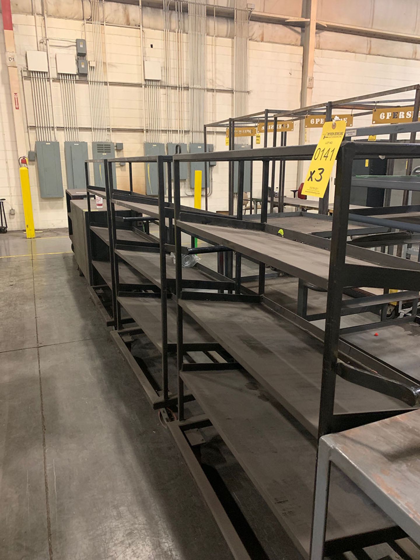 (3) ROLLING STORAGE CARTS; 18'' X 44''