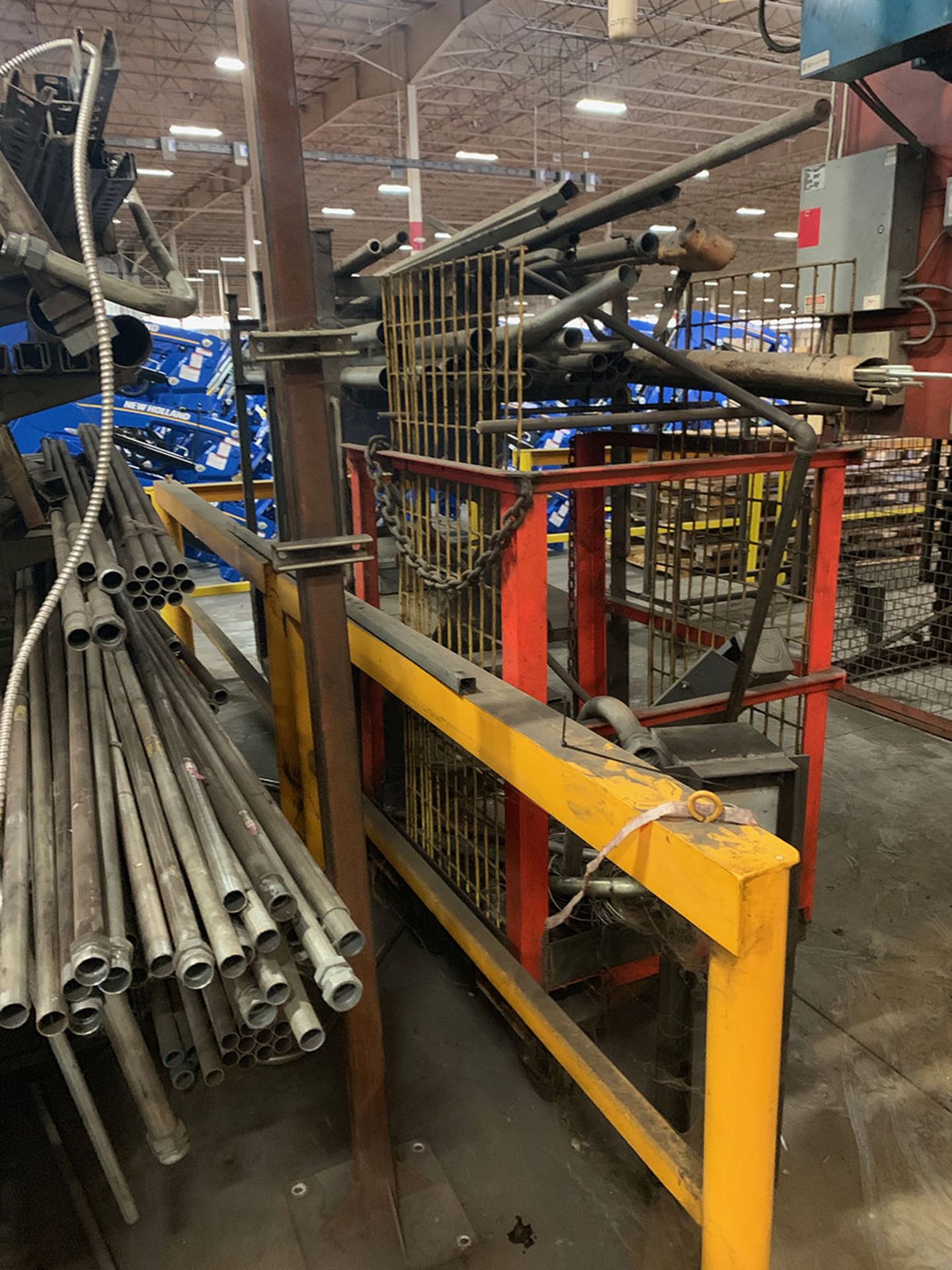 CANTILEVER RACK OF ASSORTED SIZE CONDUIT
