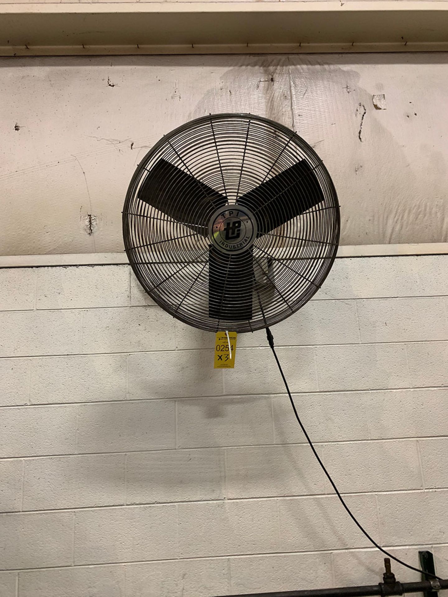 (3) SHOP FANS ***GO OUTSIDE TO OTHER BUILDING***