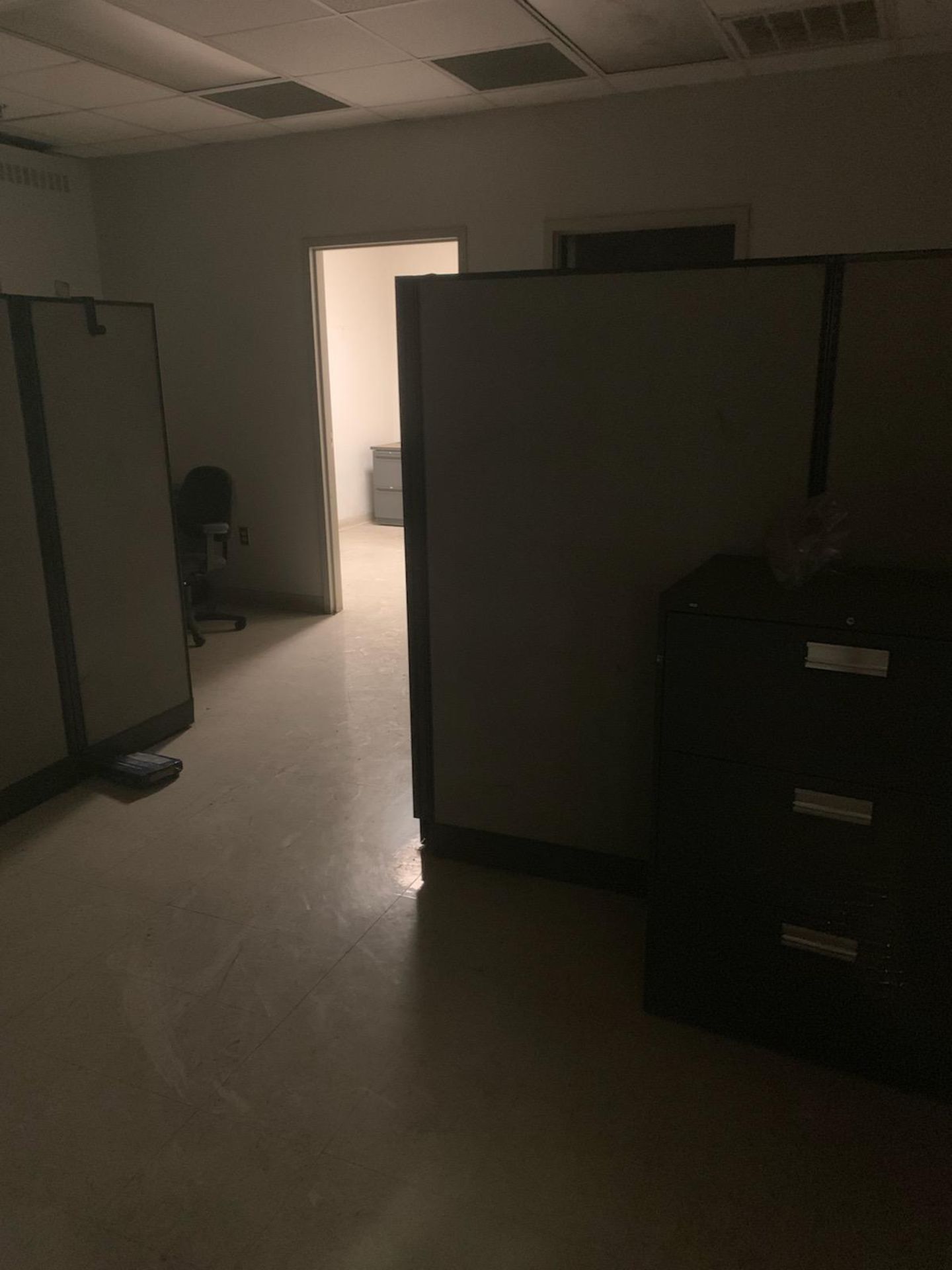 (3) FILE CABINETS, (2) DESKS, AND (3) CHAIRS