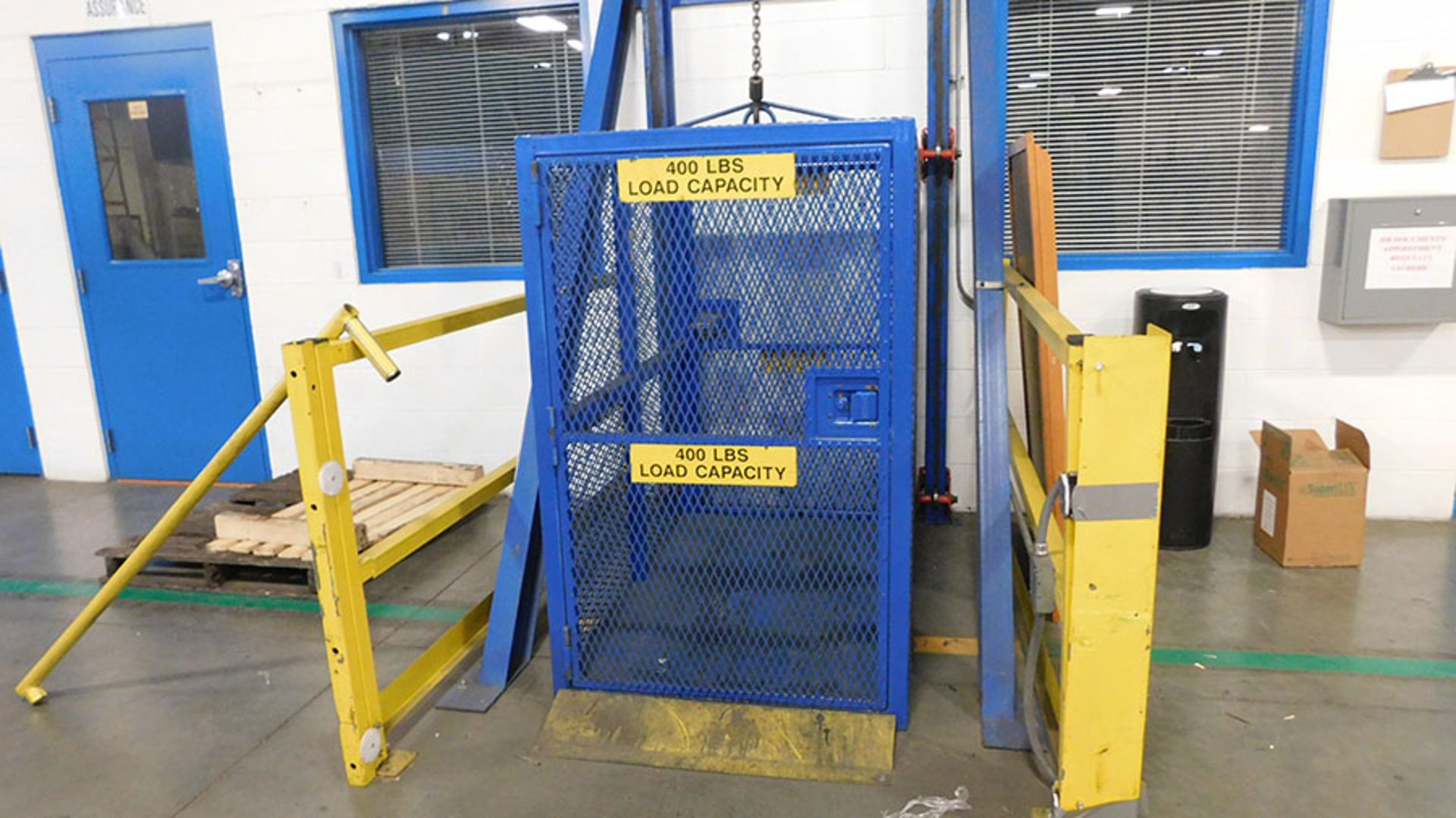 400-LB. CAPACITY SMALL FREIGHT ELEVATOR WITH CM LODESTAR HOIST - Image 2 of 6