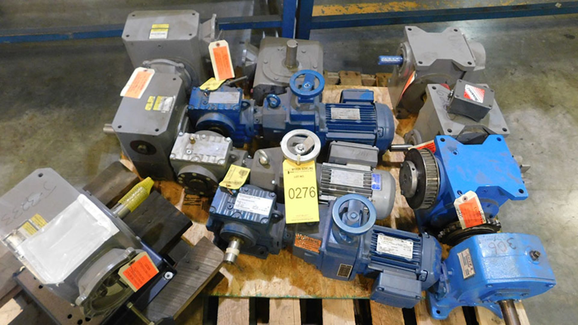 SKID OF ASSORTED GEAR DRIVES, SPEED REDUCERS, AND GEAR BOXES