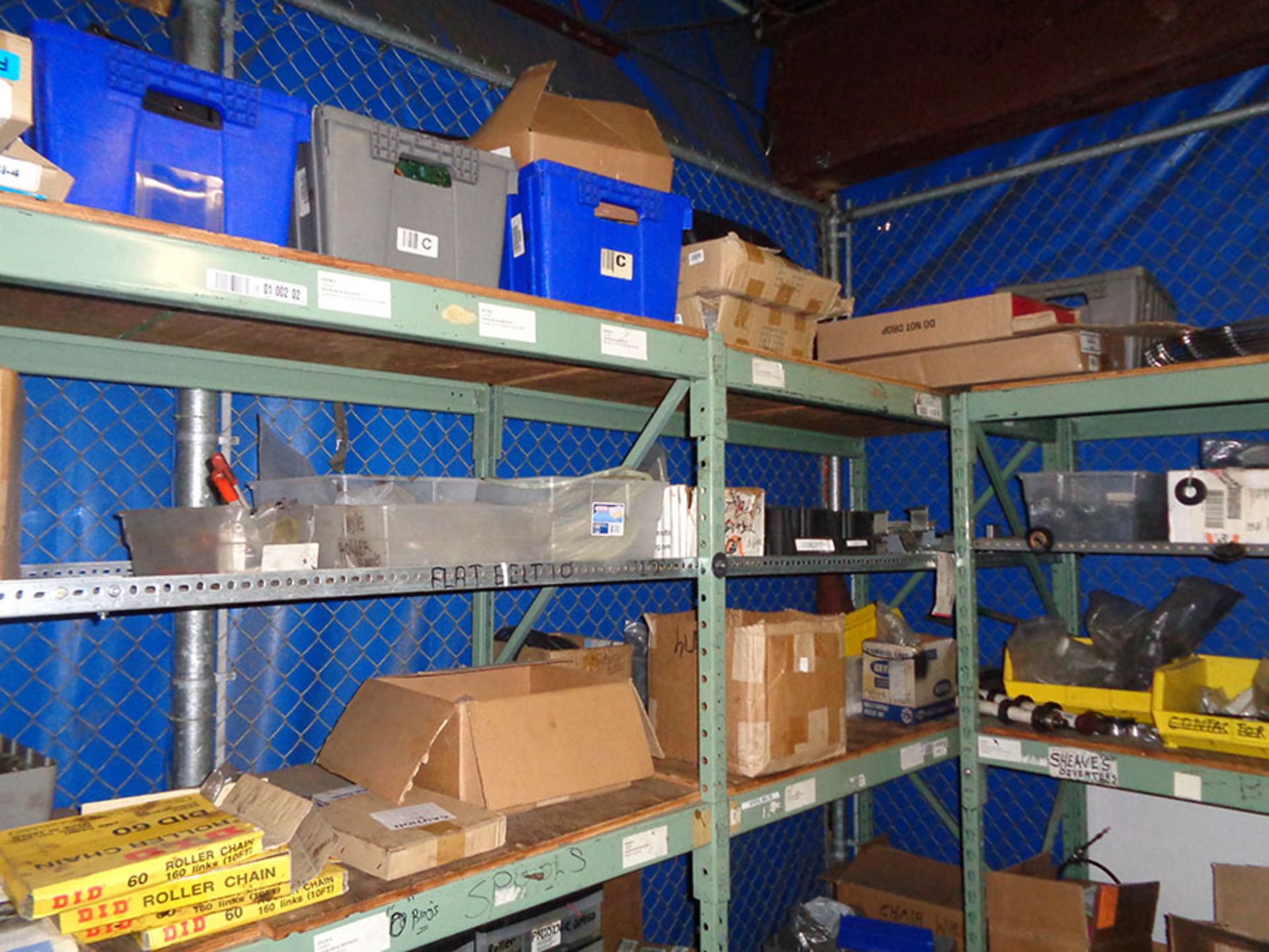 (3) SECTIONS OF ASSORTED PALLET RACK WITH CONTENT; PLANT SUPPORT EQUIPMENT - Image 5 of 8