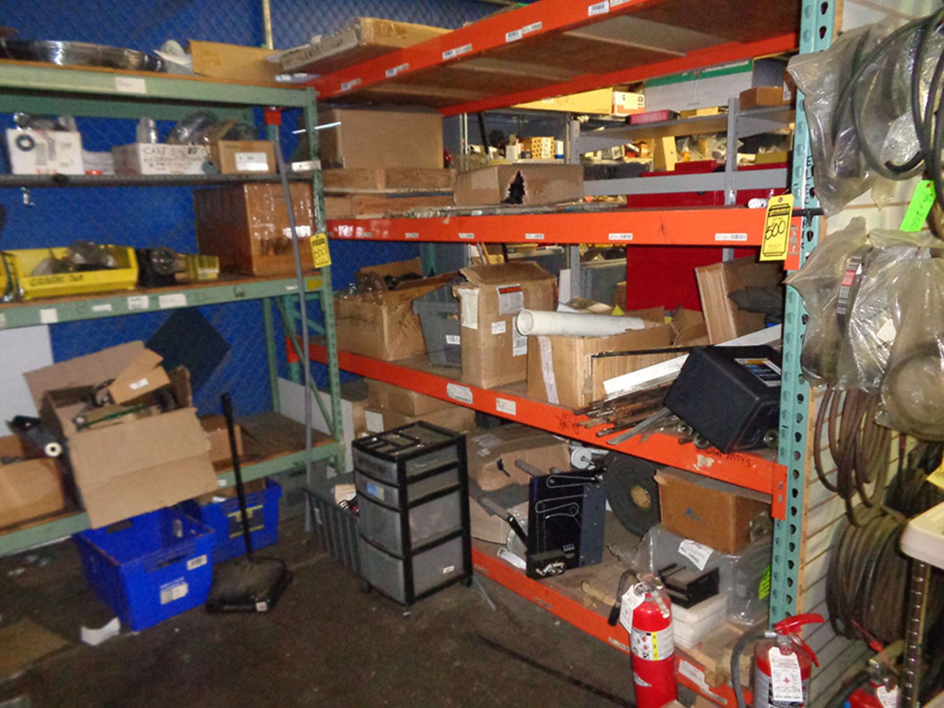 (3) SECTIONS OF ASSORTED PALLET RACK WITH CONTENT; PLANT SUPPORT EQUIPMENT - Image 2 of 8