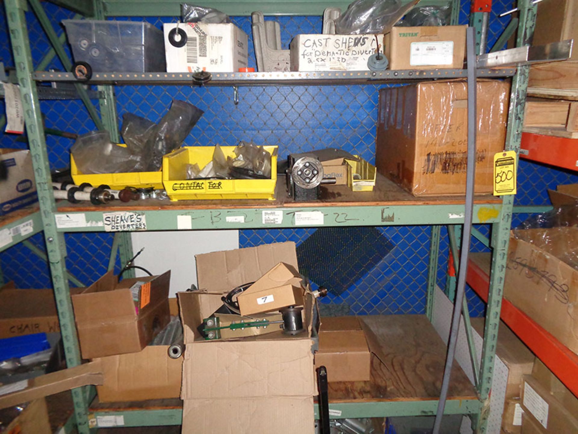 (3) SECTIONS OF ASSORTED PALLET RACK WITH CONTENT; PLANT SUPPORT EQUIPMENT - Image 6 of 8