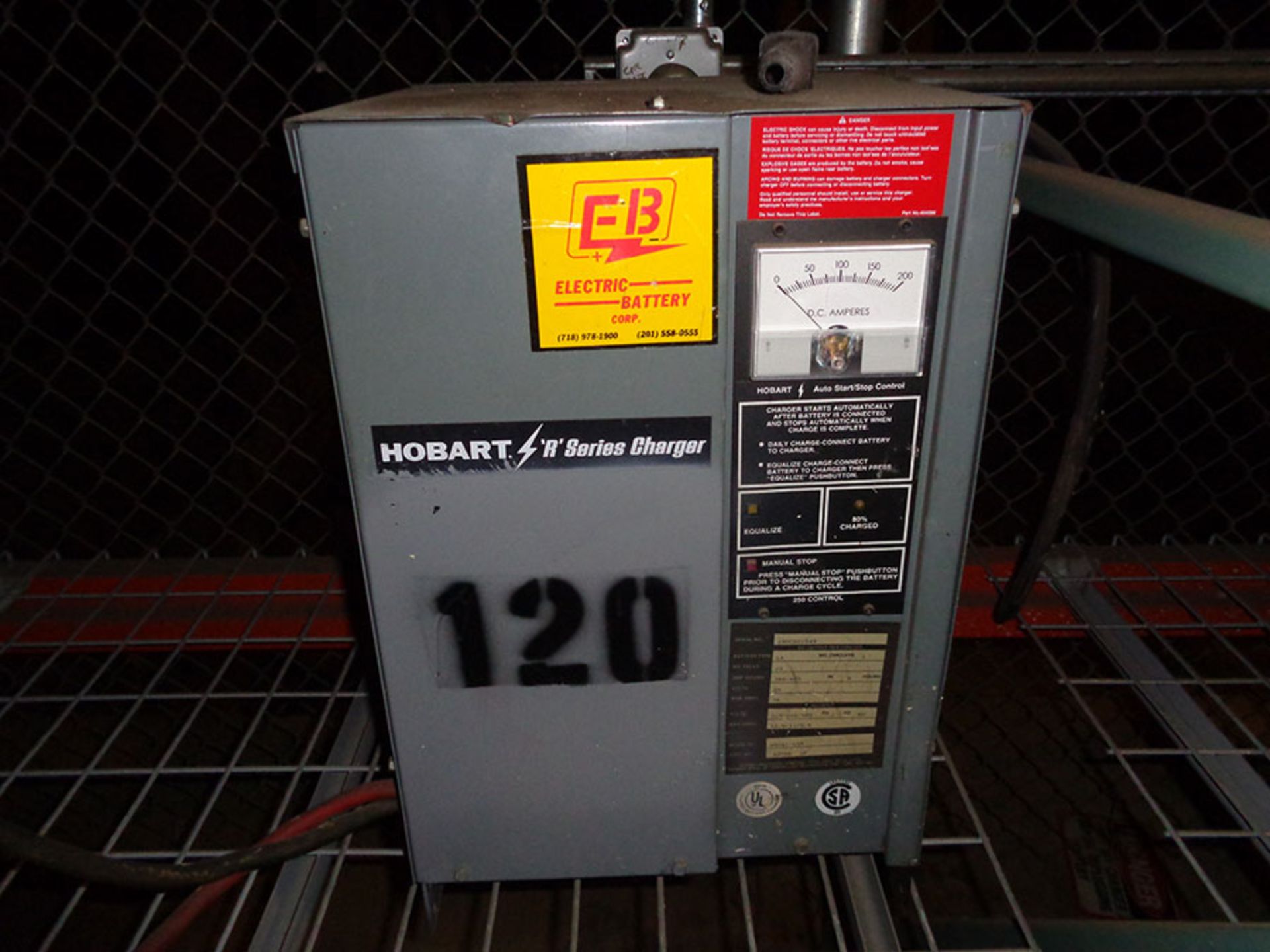 HOBART R SERIES 24V BATTERY CHARGER; MODEL 450A1-12R, S/N 190CS01849