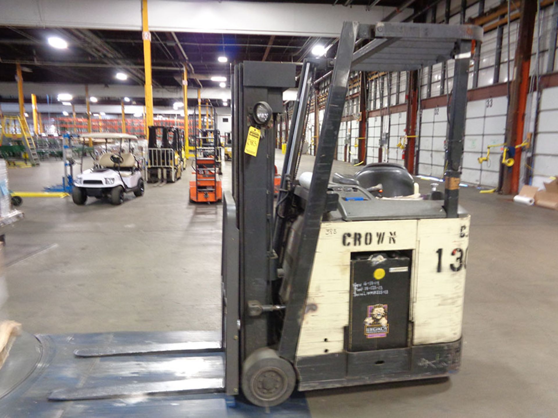 1998 CROWN 3,000 LB. CAPACITY ELECTRIC STAND-UP FORKLIFT; MODEL RD3020-30, 36V, S/N A191747, 18,