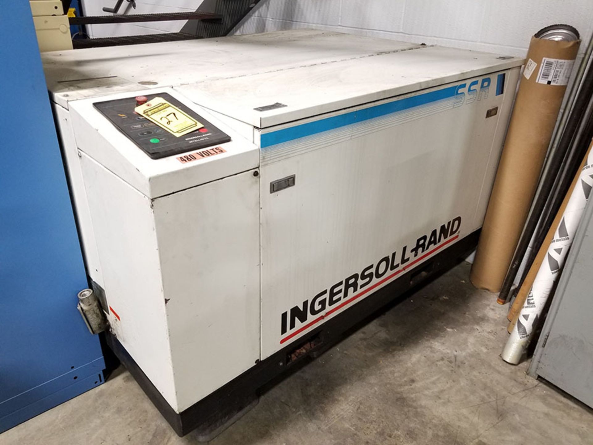 INGERSOLL RAND SSR ROTARY SCREW AIR COMPRESSOR, MODEL SSR-CP30U, 125 PSIG, INTELLISYS CONTROL, 30