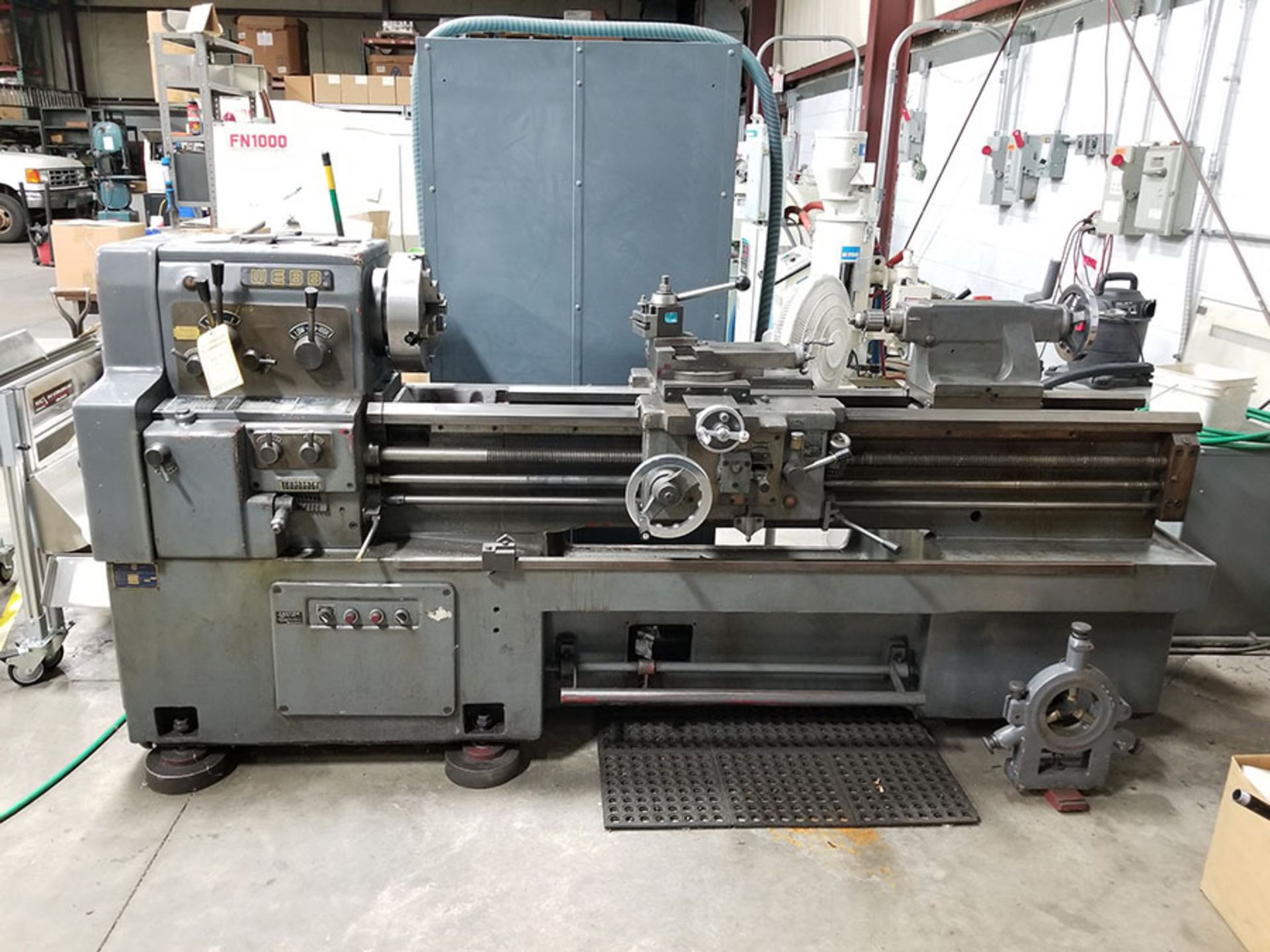 WEBB GAP BED ENGINE LATHE, 80'' BED, 8 1/2'' CENTER OVER BED, 12'' 4 JAW CHUCK, TAILSTOCK, POWER - Image 2 of 13