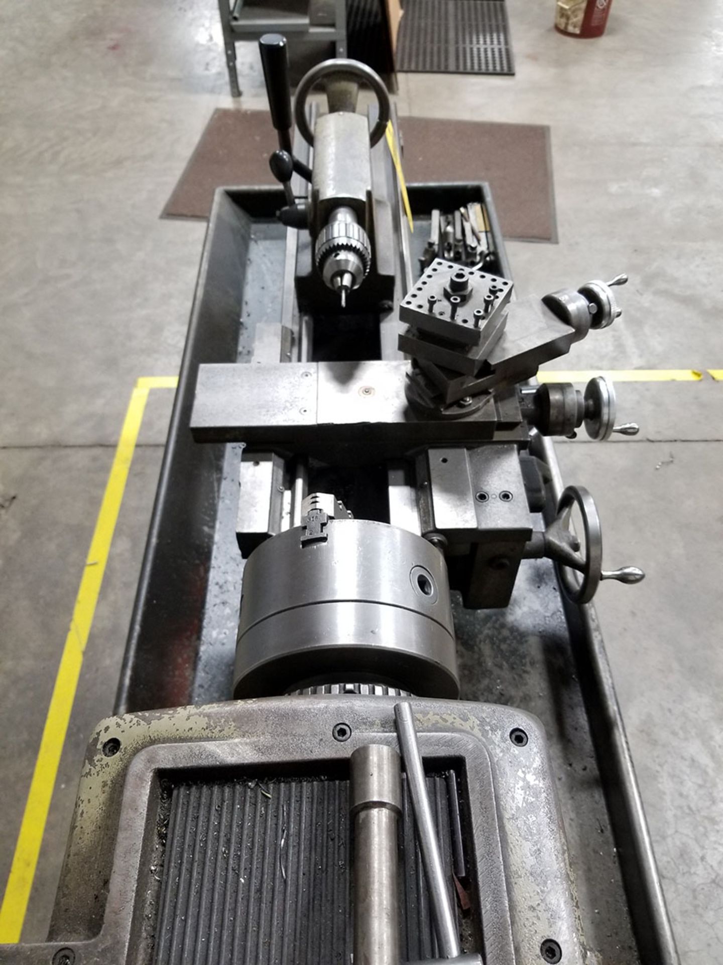 CLAUSING GAP BED ENGINE LATHE, 50'' BED, 6'' CENTER OVER BED, 6'' 3 JAW CHUCK, TAILSTOCK, CROSS - Image 5 of 13
