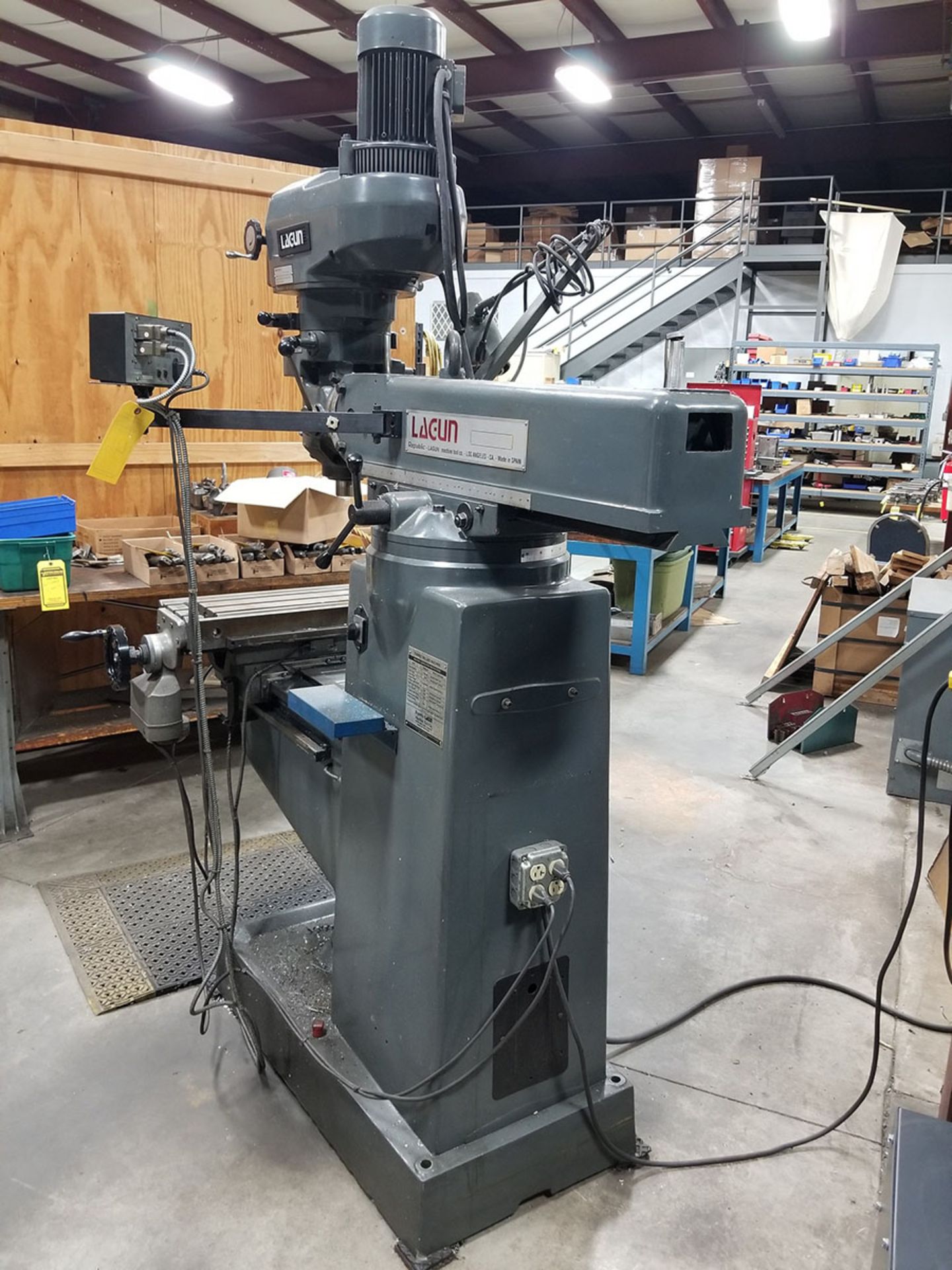 LAGUN REPUBLIC TURRET VERTICAL MILLING MACHINE, SONY MILLMAN LH51 2 AXIS CONTROL, 23'' BACK, 5'' - Image 10 of 13